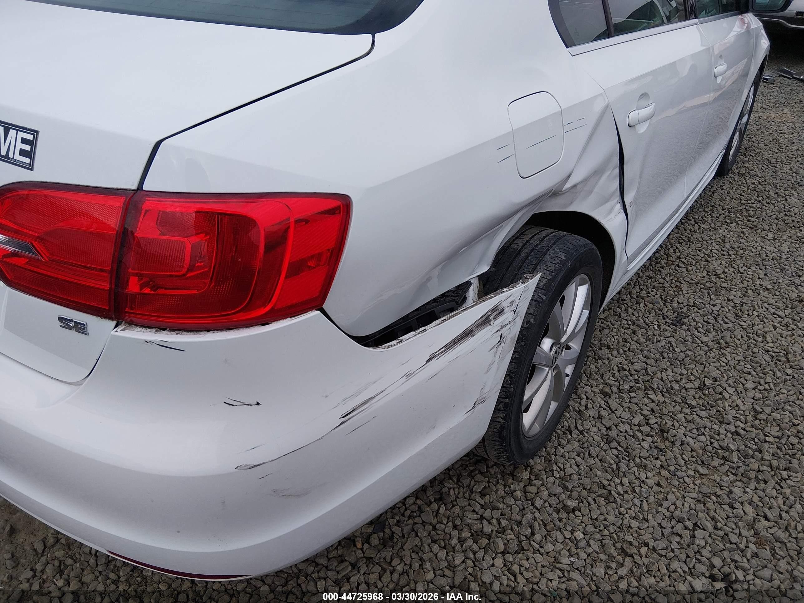 2014 Volkswagen Jetta 1.8t Se White vin: 3VWD17AJXEM417643