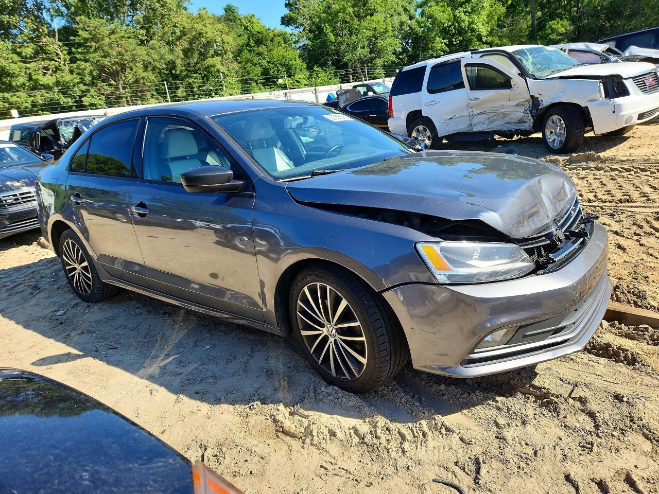 2015 Volkswagen Jetta Se Gray vin: 3VWD17AJXFM210963