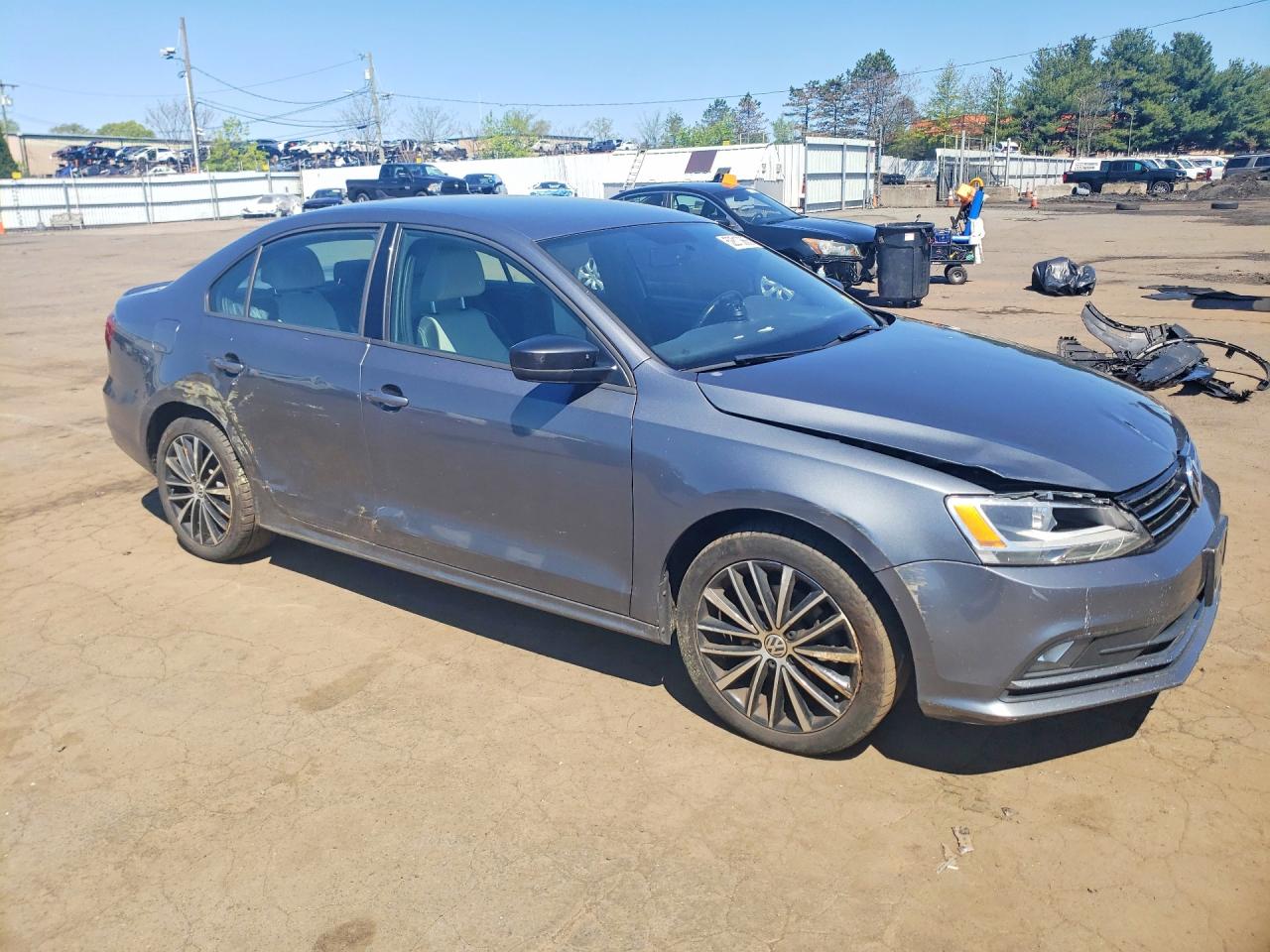 2015 Volkswagen Jetta Se Серый vin: 3VWD17AJXFM225222