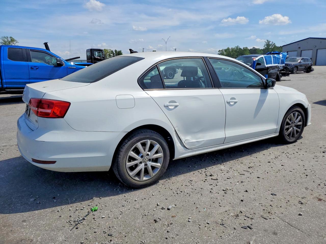 2015 Volkswagen Jetta Se White vin: 3VWD17AJXFM238181