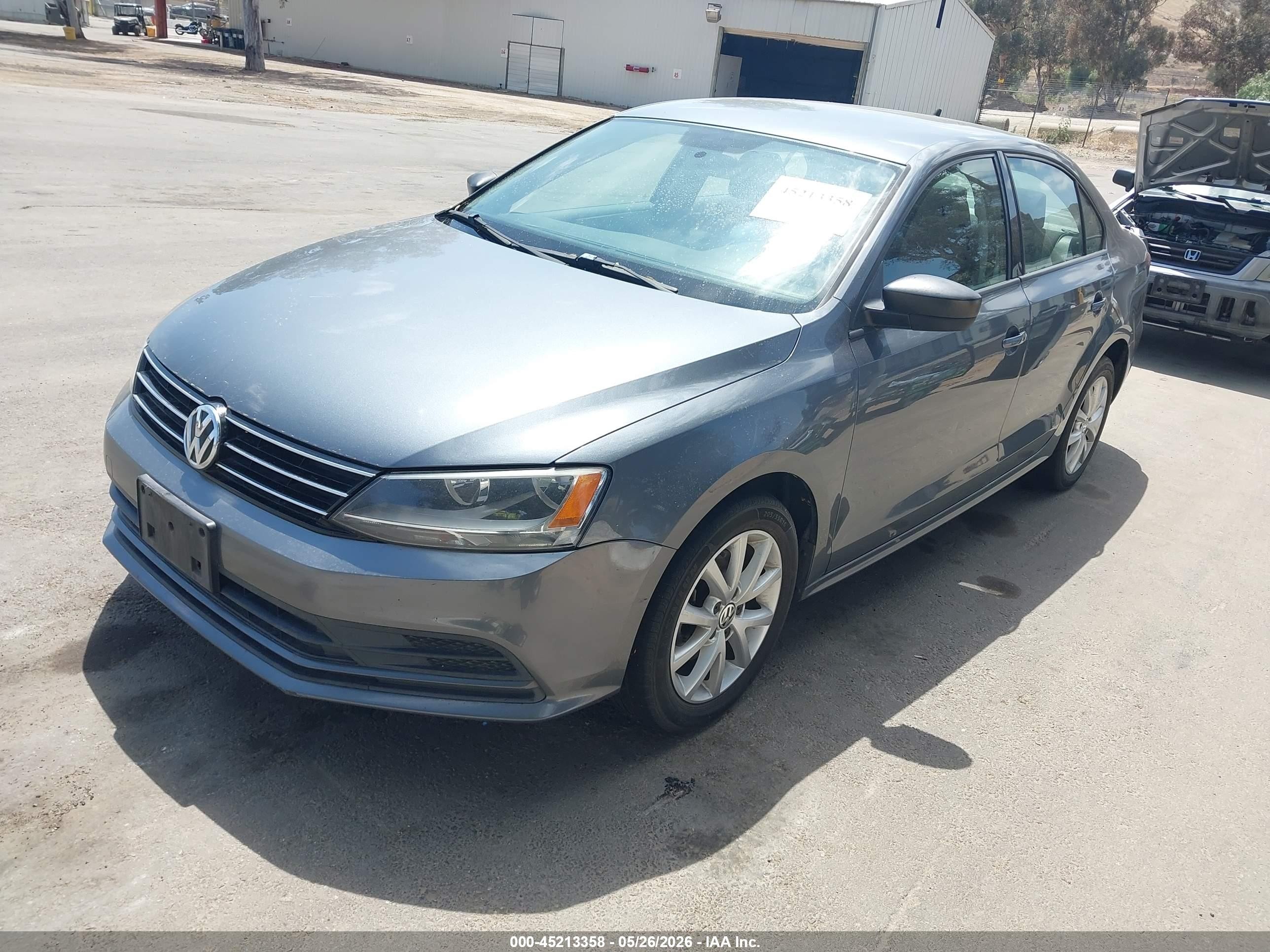 2015 Volkswagen Jetta 1.8t Se Gray vin: 3VWD17AJXFM260519