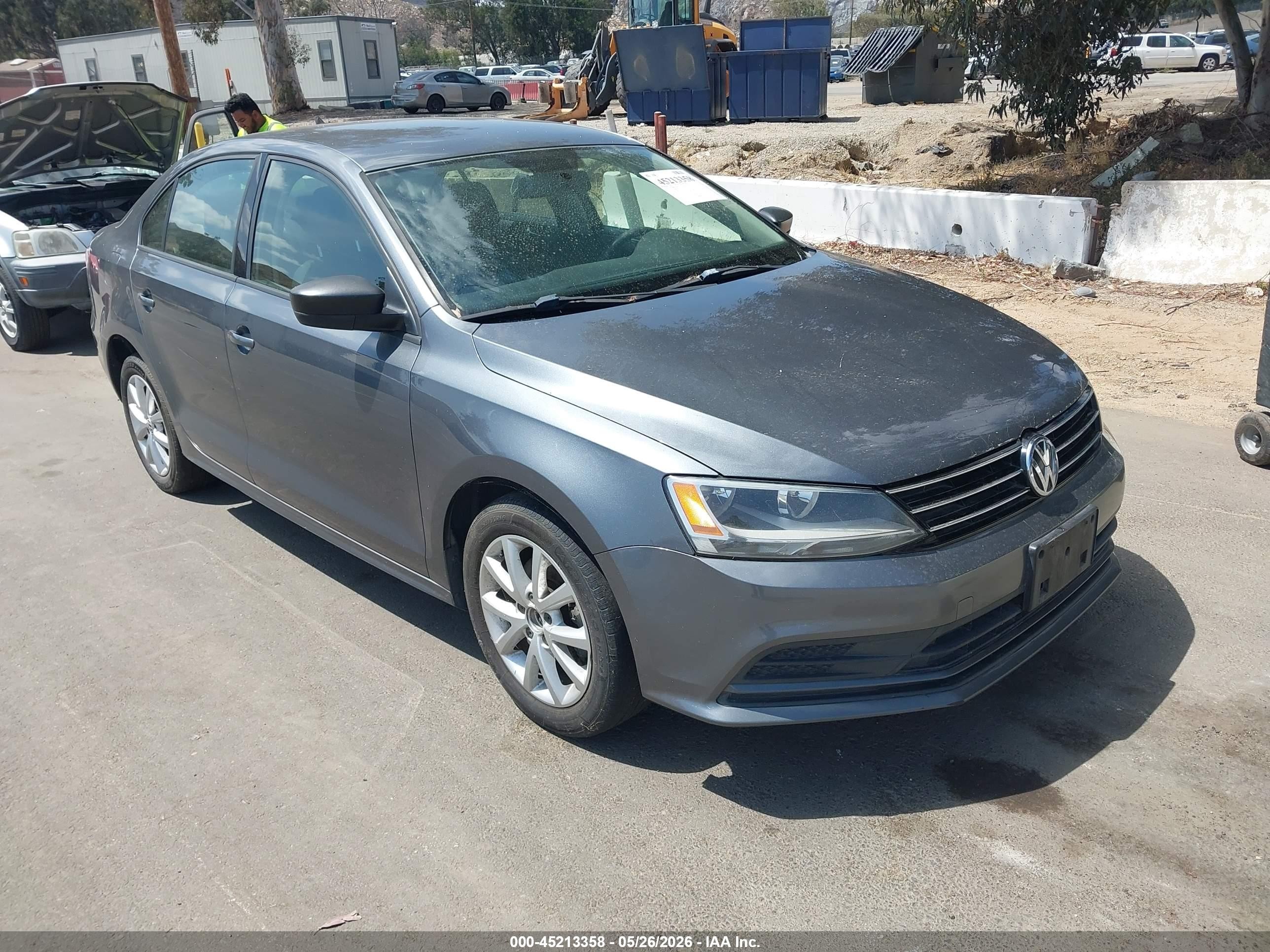 2015 Volkswagen Jetta 1.8t Se Gray vin: 3VWD17AJXFM260519