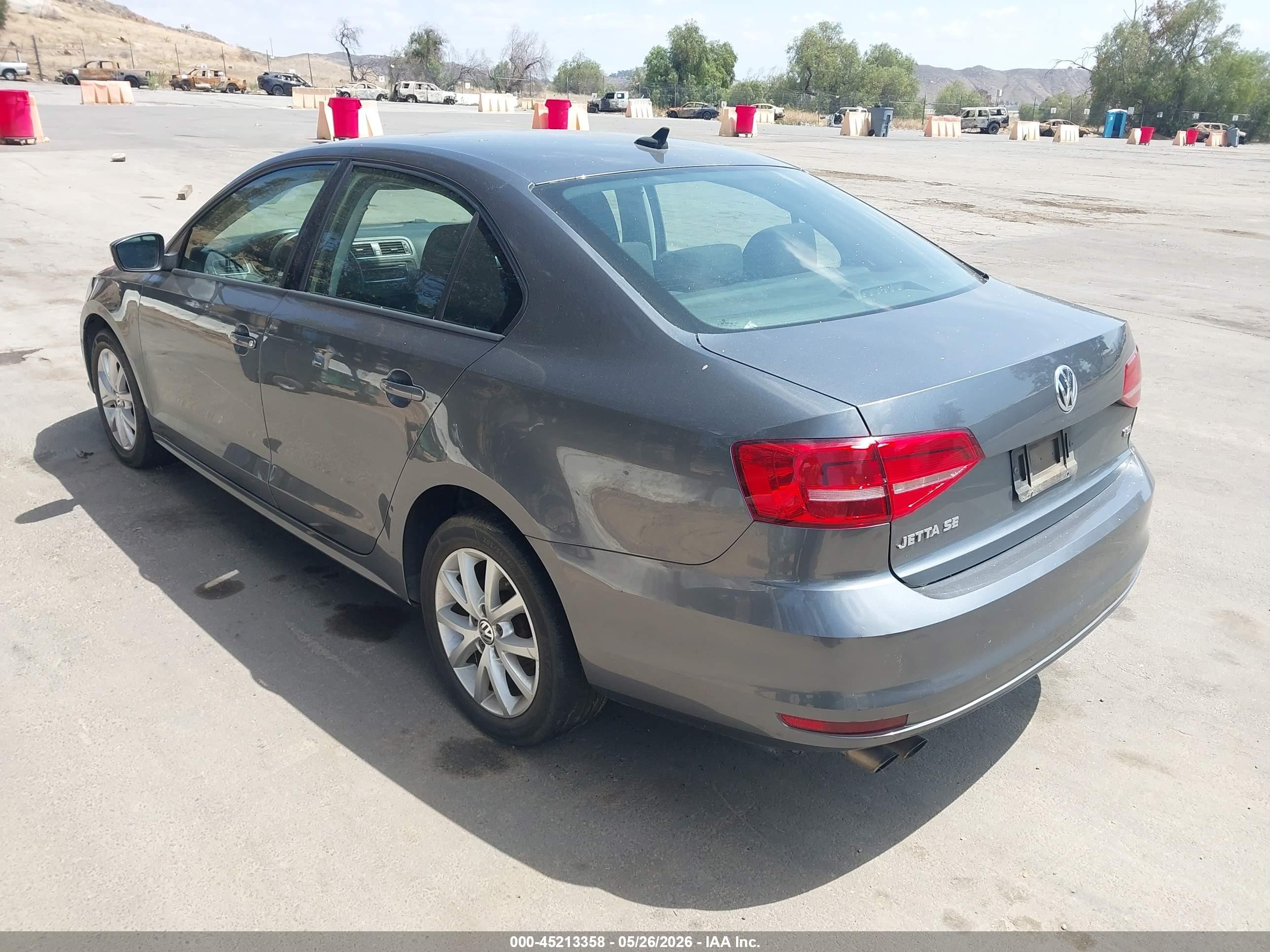 2015 Volkswagen Jetta 1.8t Se Gray vin: 3VWD17AJXFM260519