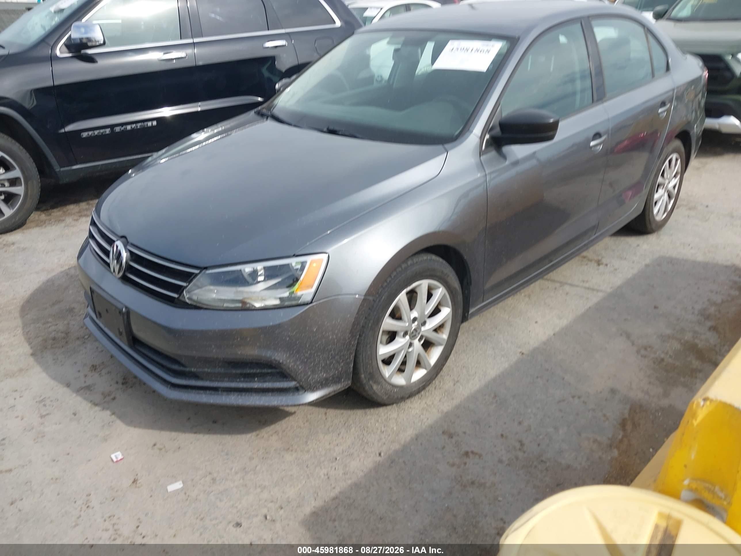 2015 Volkswagen Jetta 1.8t Se Gray vin: 3VWD17AJXFM299871