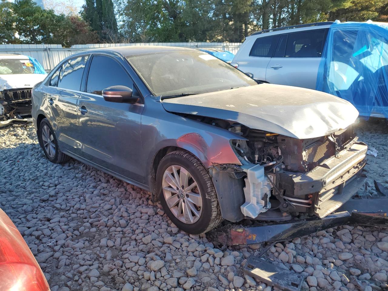 2015 Volkswagen Jetta Se Серый vin: 3VWD17AJXFM309704