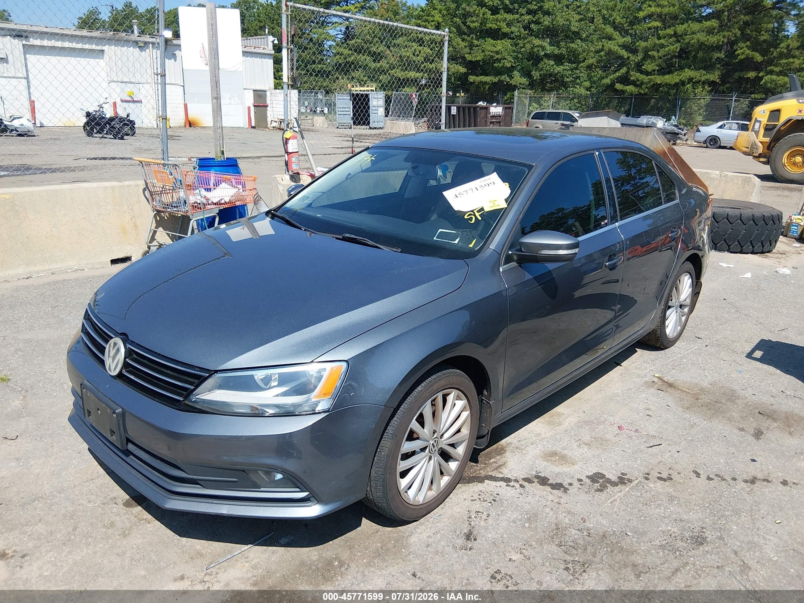 2015 Volkswagen Jetta 1.8t Se Серый vin: 3VWD17AJXFM316815