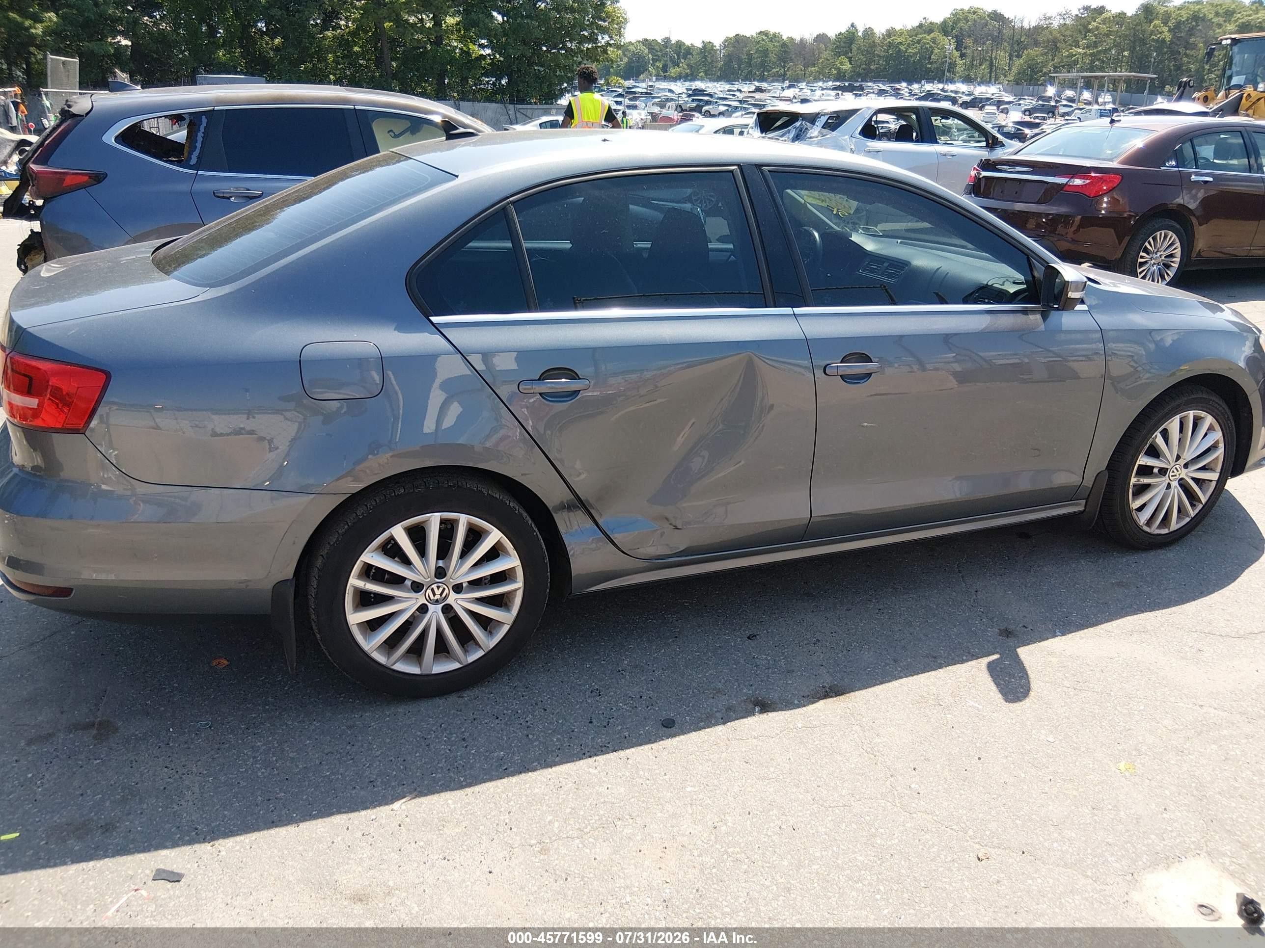 2015 Volkswagen Jetta 1.8t Se Серый vin: 3VWD17AJXFM316815