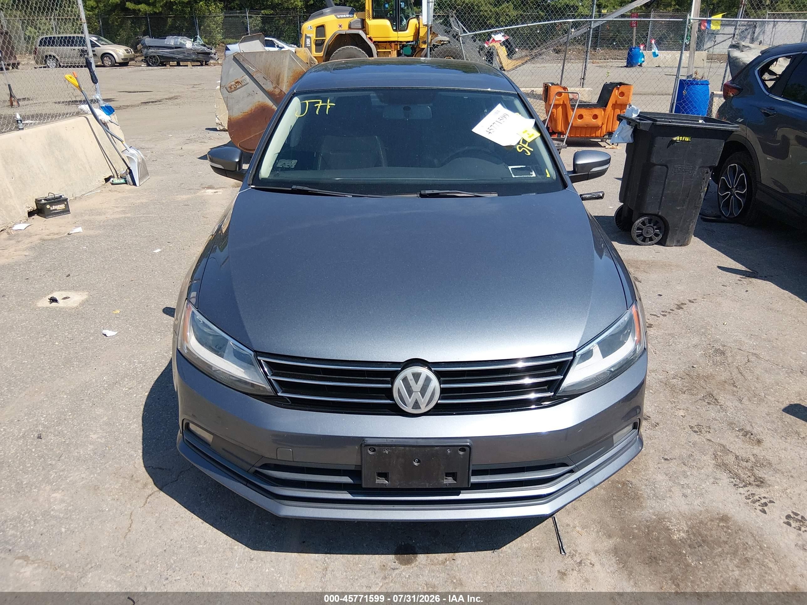 2015 Volkswagen Jetta 1.8t Se Серый vin: 3VWD17AJXFM316815