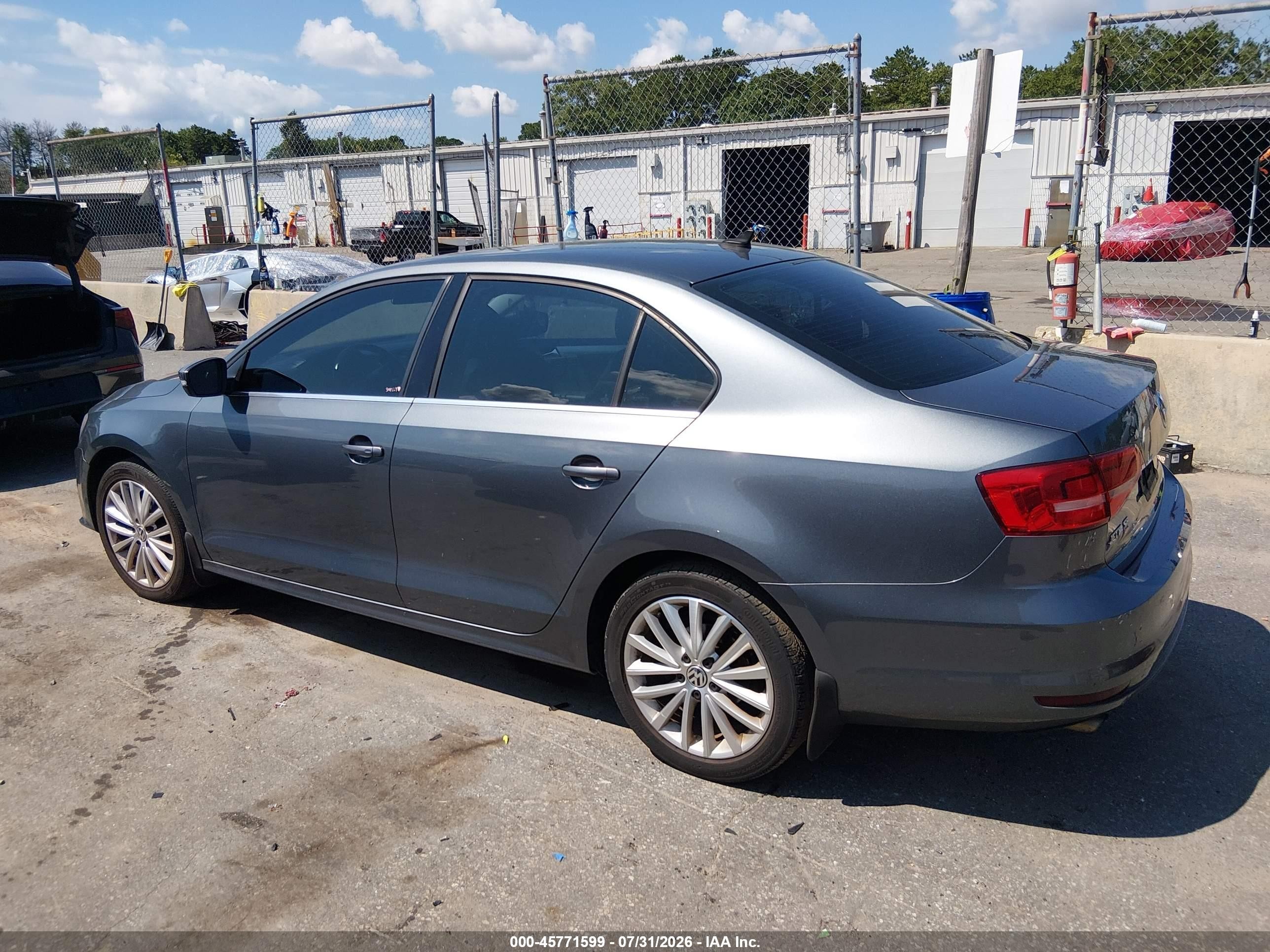 2015 Volkswagen Jetta 1.8t Se Серый vin: 3VWD17AJXFM316815