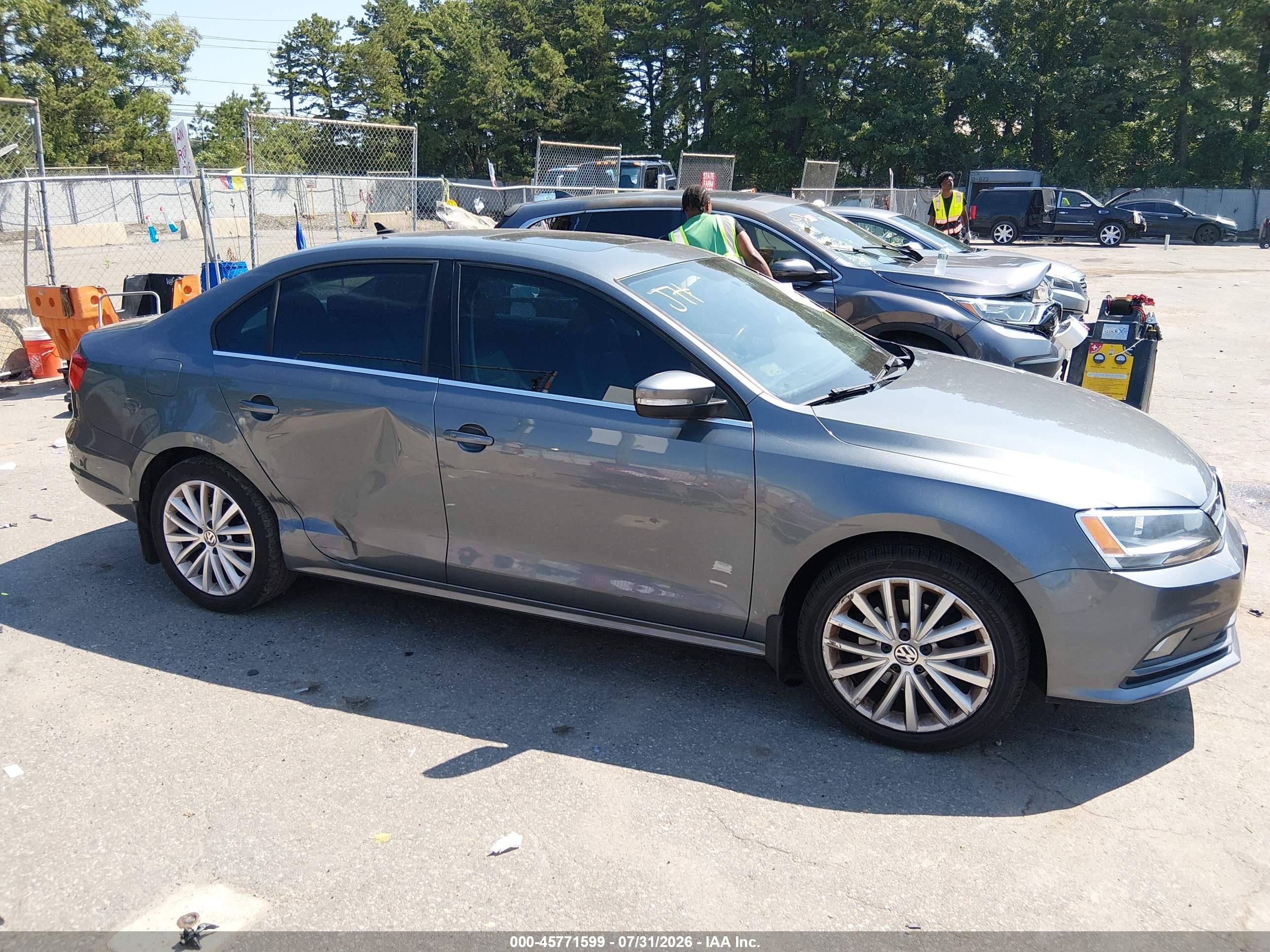 2015 Volkswagen Jetta 1.8t Se Серый vin: 3VWD17AJXFM316815