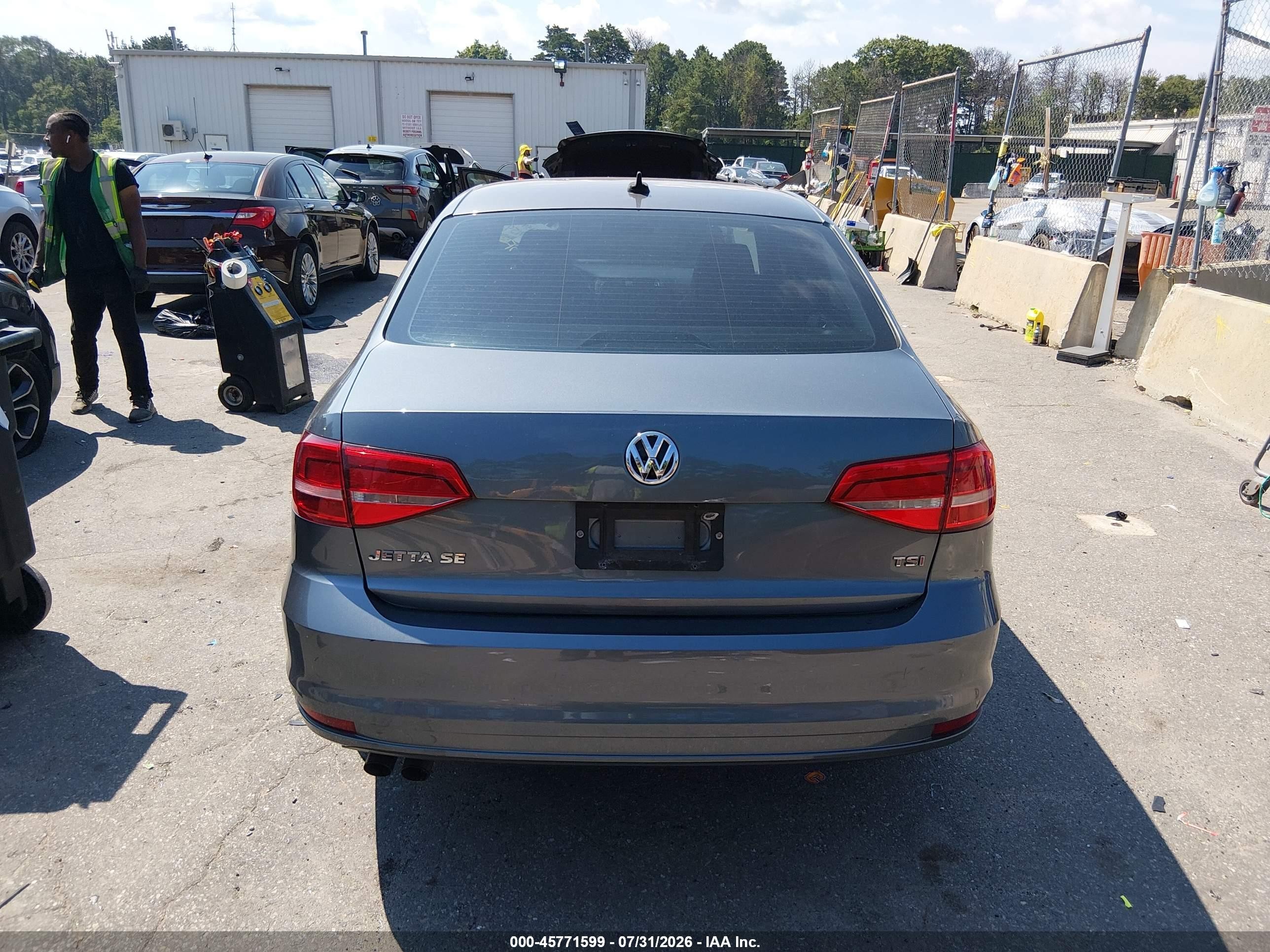 2015 Volkswagen Jetta 1.8t Se Серый vin: 3VWD17AJXFM316815