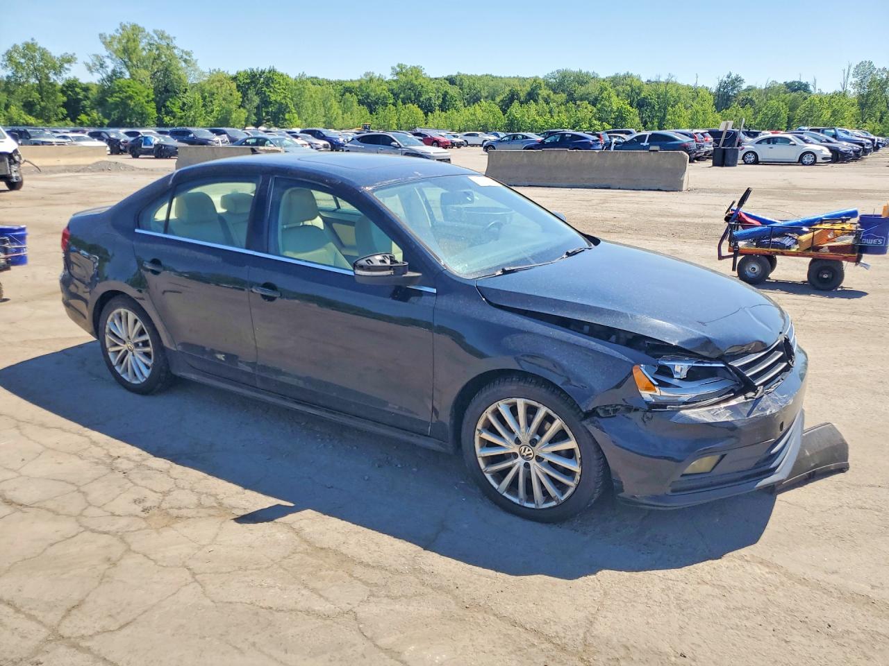 2015 Volkswagen Jetta Se Black vin: 3VWD17AJXFM351404