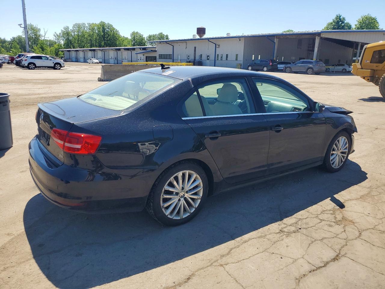 2015 Volkswagen Jetta Se Black vin: 3VWD17AJXFM351404