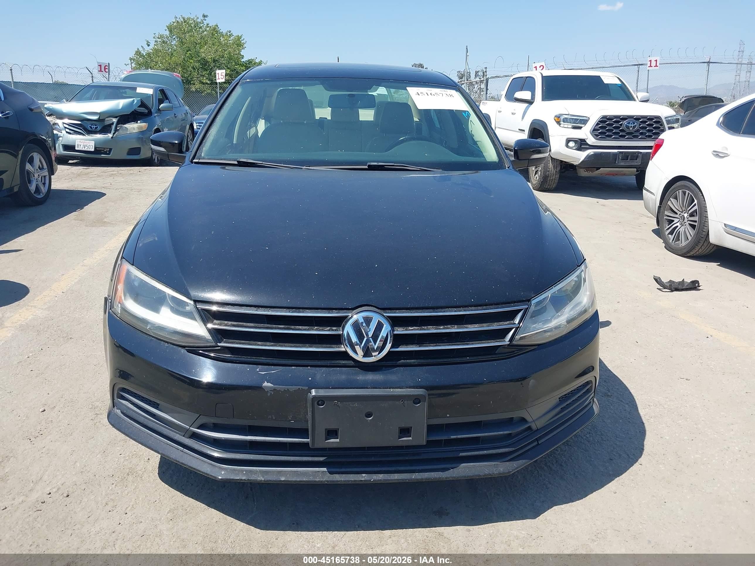2015 Volkswagen Jetta 1.8t Se Black vin: 3VWD17AJXFM357204