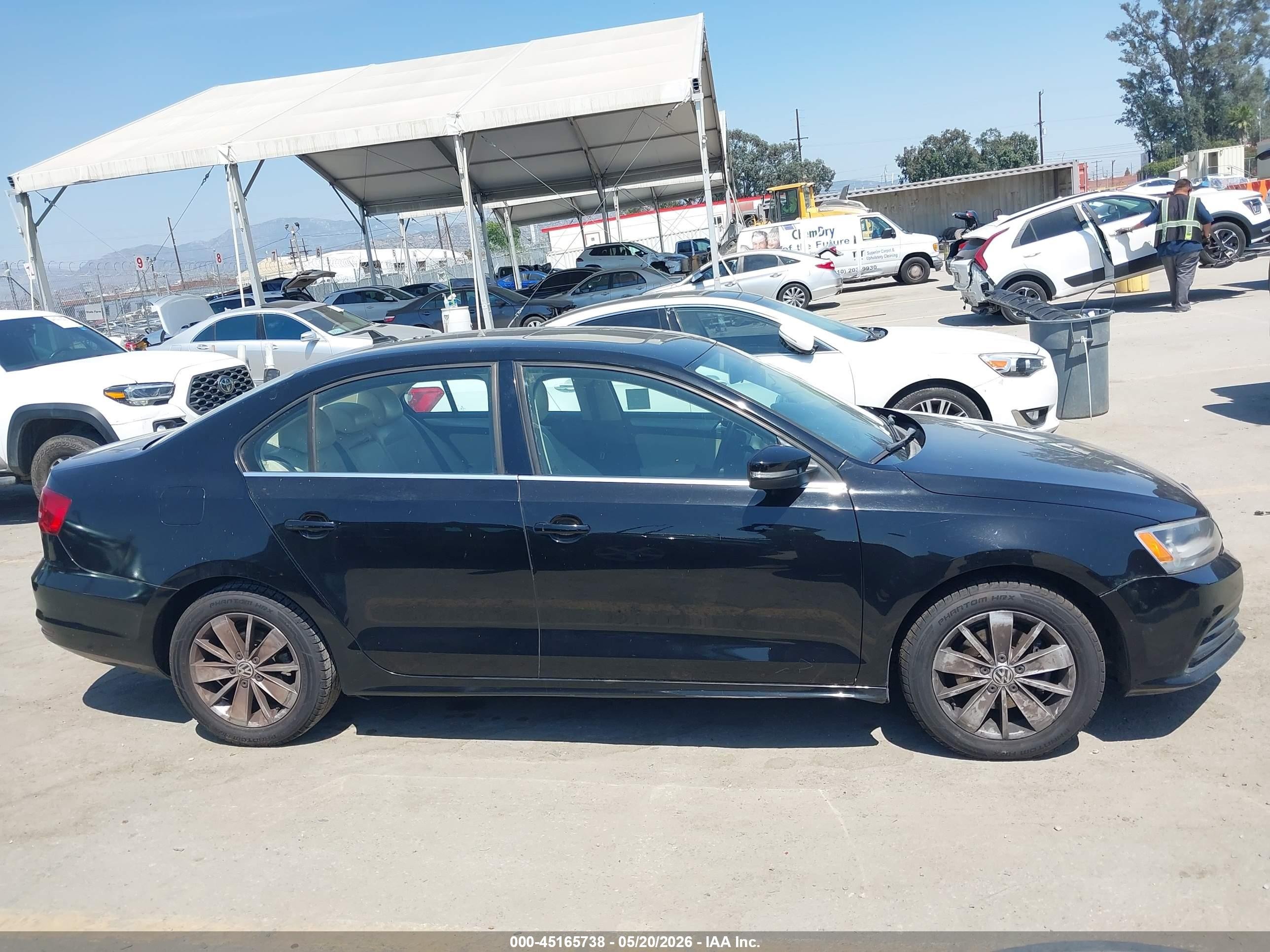 2015 Volkswagen Jetta 1.8t Se Black vin: 3VWD17AJXFM357204