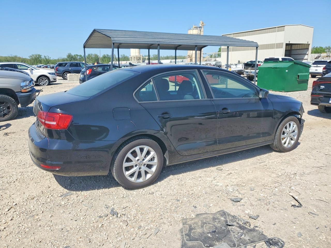 2015 Volkswagen Jetta Se Black vin: 3VWD17AJXFM407017