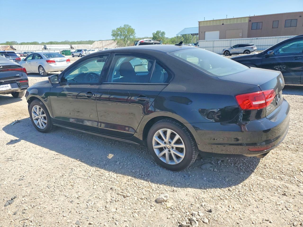 2015 Volkswagen Jetta Se Black vin: 3VWD17AJXFM407017