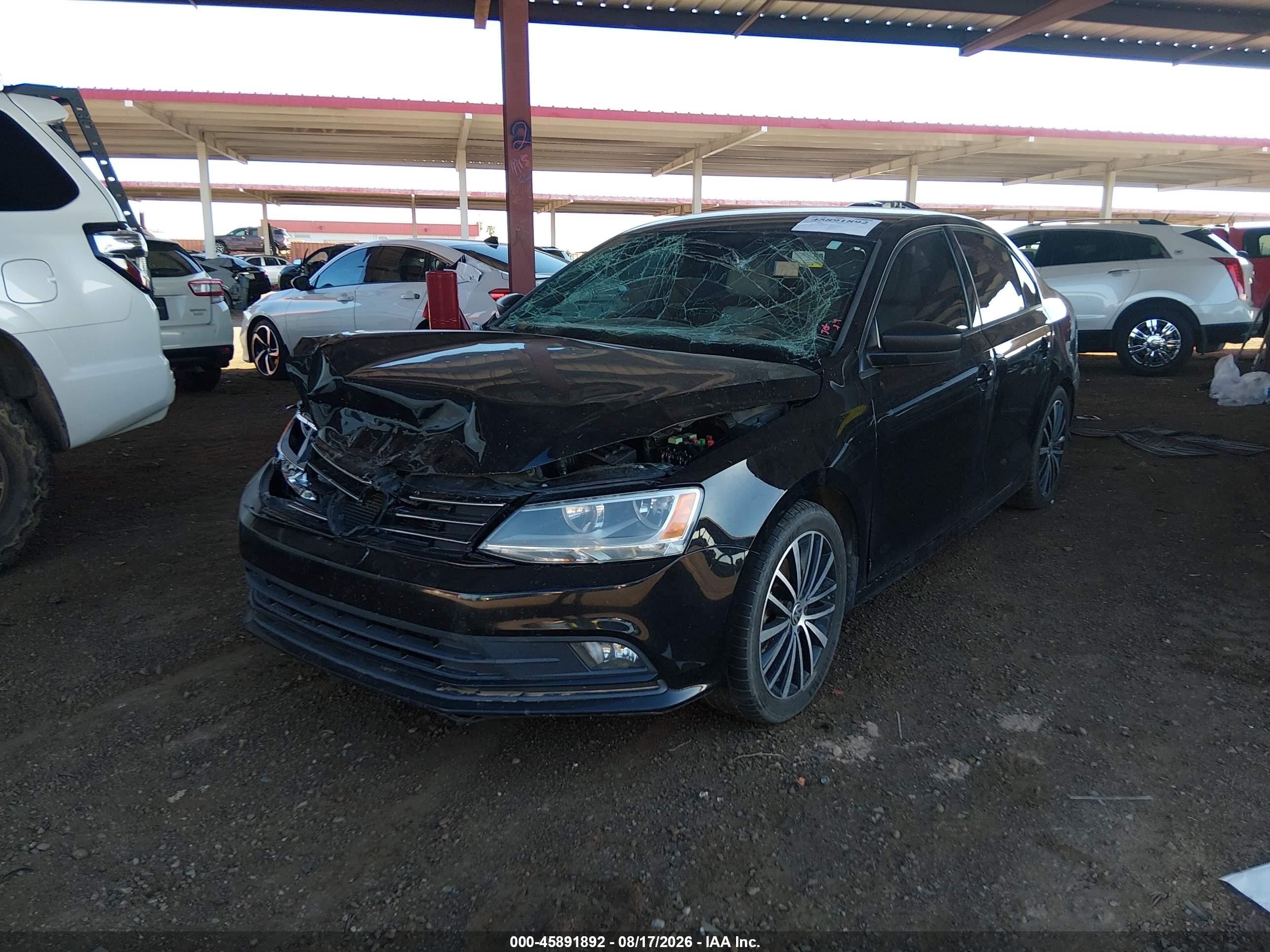 2015 Volkswagen Jetta 1.8t Sport Black vin: 3VWD17AJXFM428045