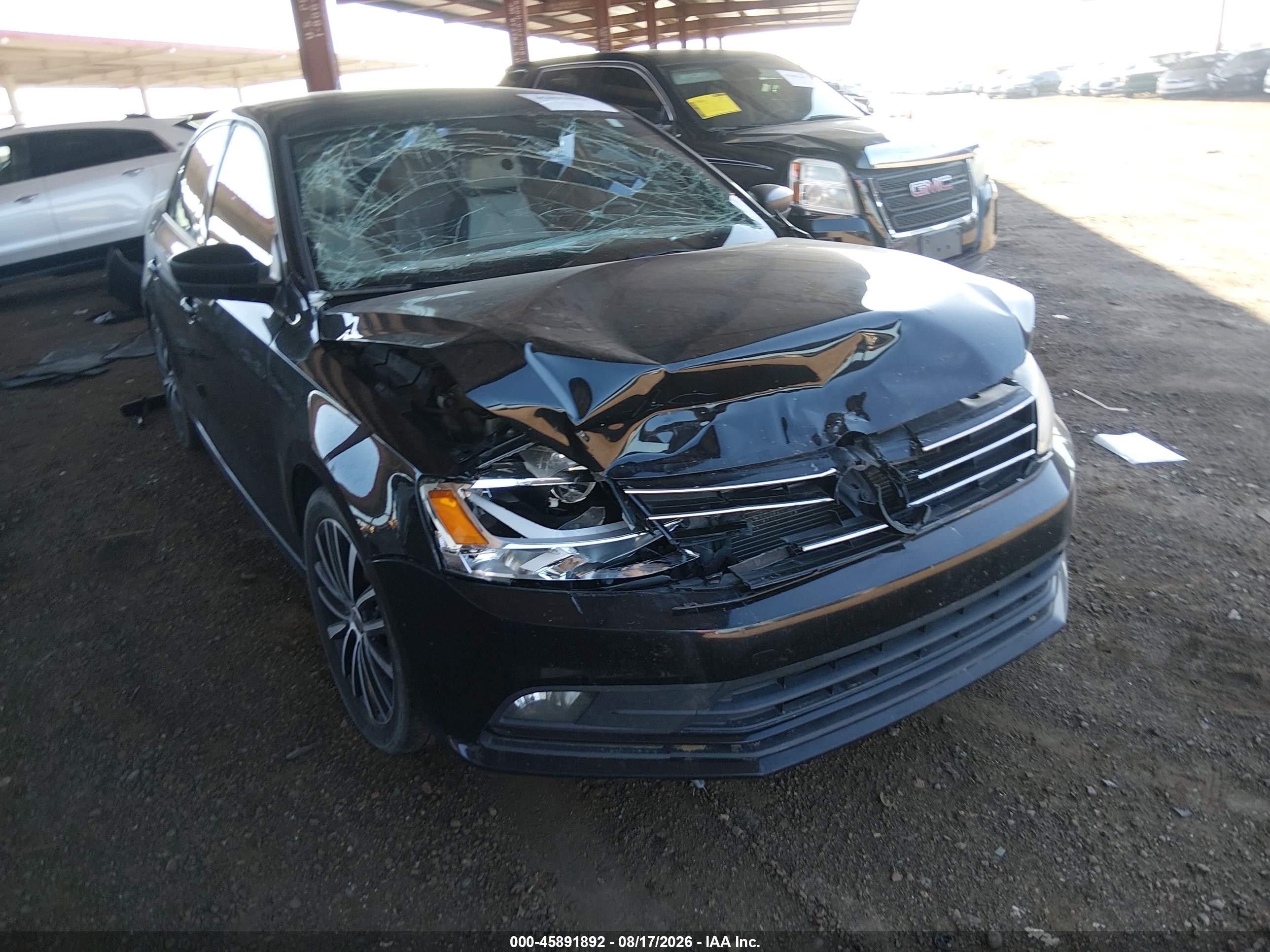 2015 Volkswagen Jetta 1.8t Sport Black vin: 3VWD17AJXFM428045