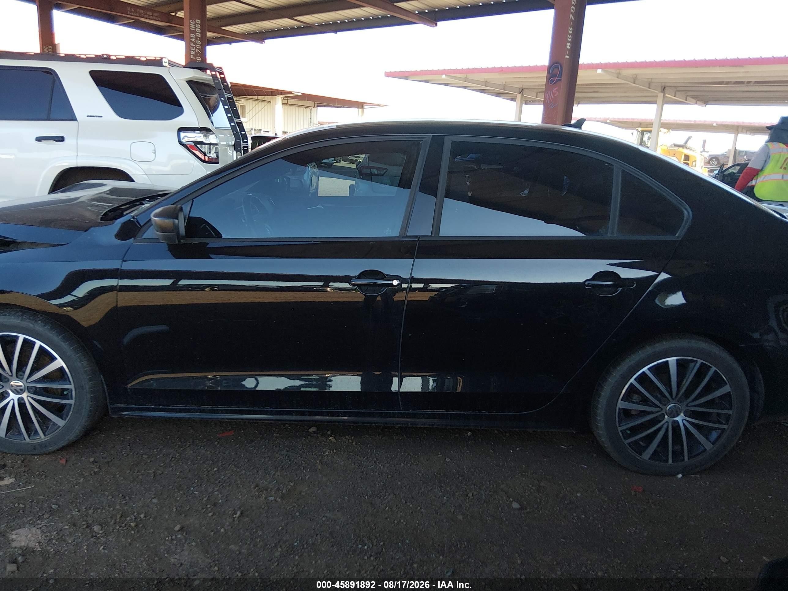 2015 Volkswagen Jetta 1.8t Sport Black vin: 3VWD17AJXFM428045