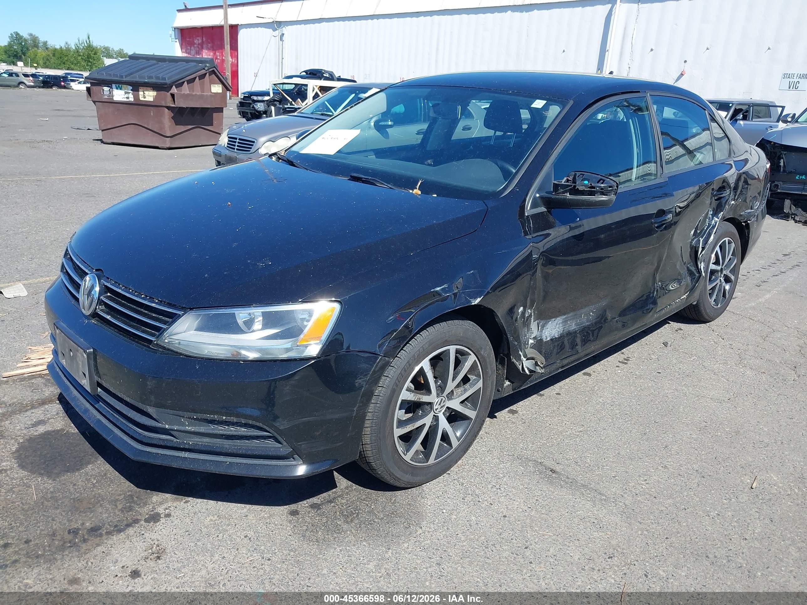 2016 Volkswagen Jetta 1.4t Se Black vin: 3VWD67AJ1GM365064