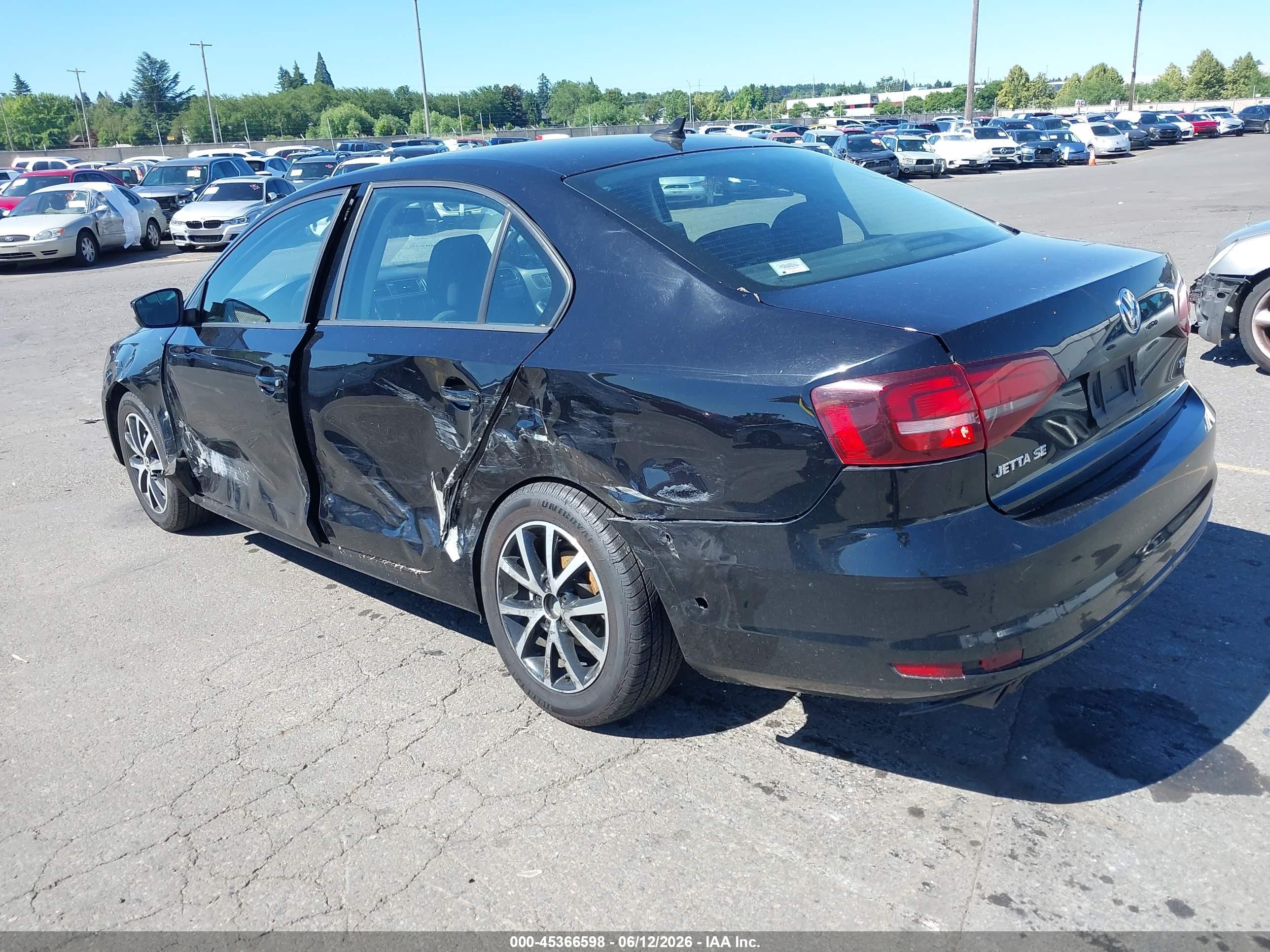2016 Volkswagen Jetta 1.4t Se Black vin: 3VWD67AJ1GM365064