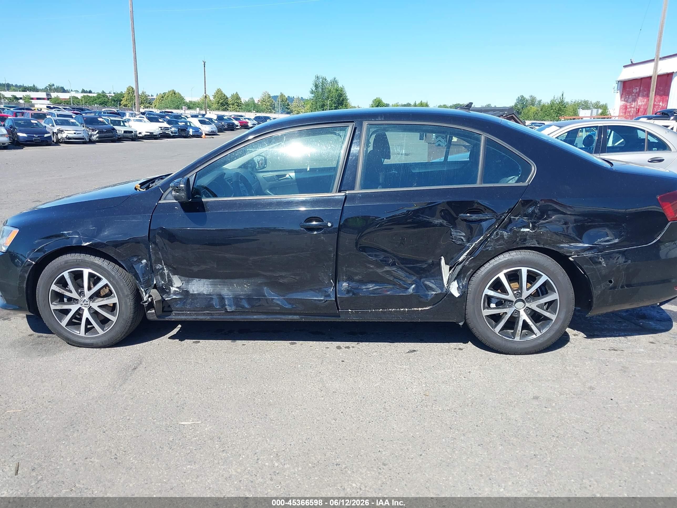 2016 Volkswagen Jetta 1.4t Se Black vin: 3VWD67AJ1GM365064