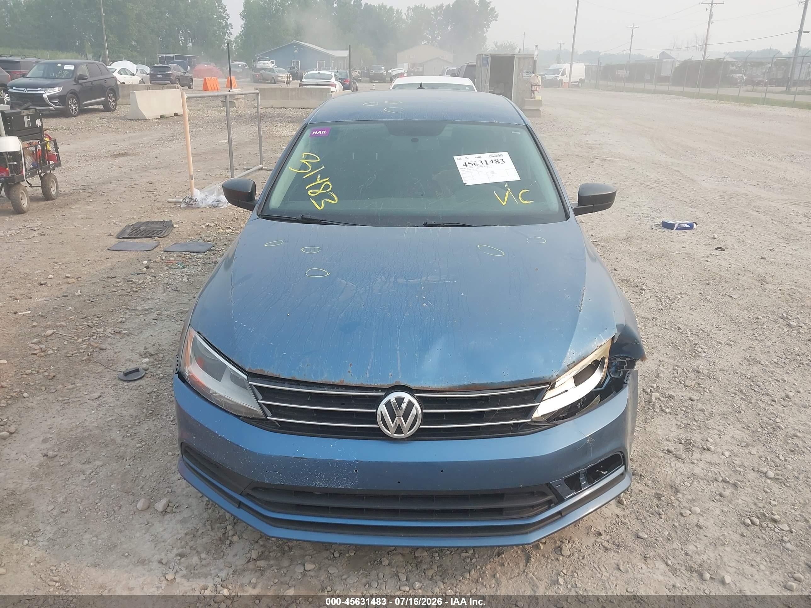2016 Volkswagen Jetta 1.4t Se Blue vin: 3VWD67AJ2GM217702
