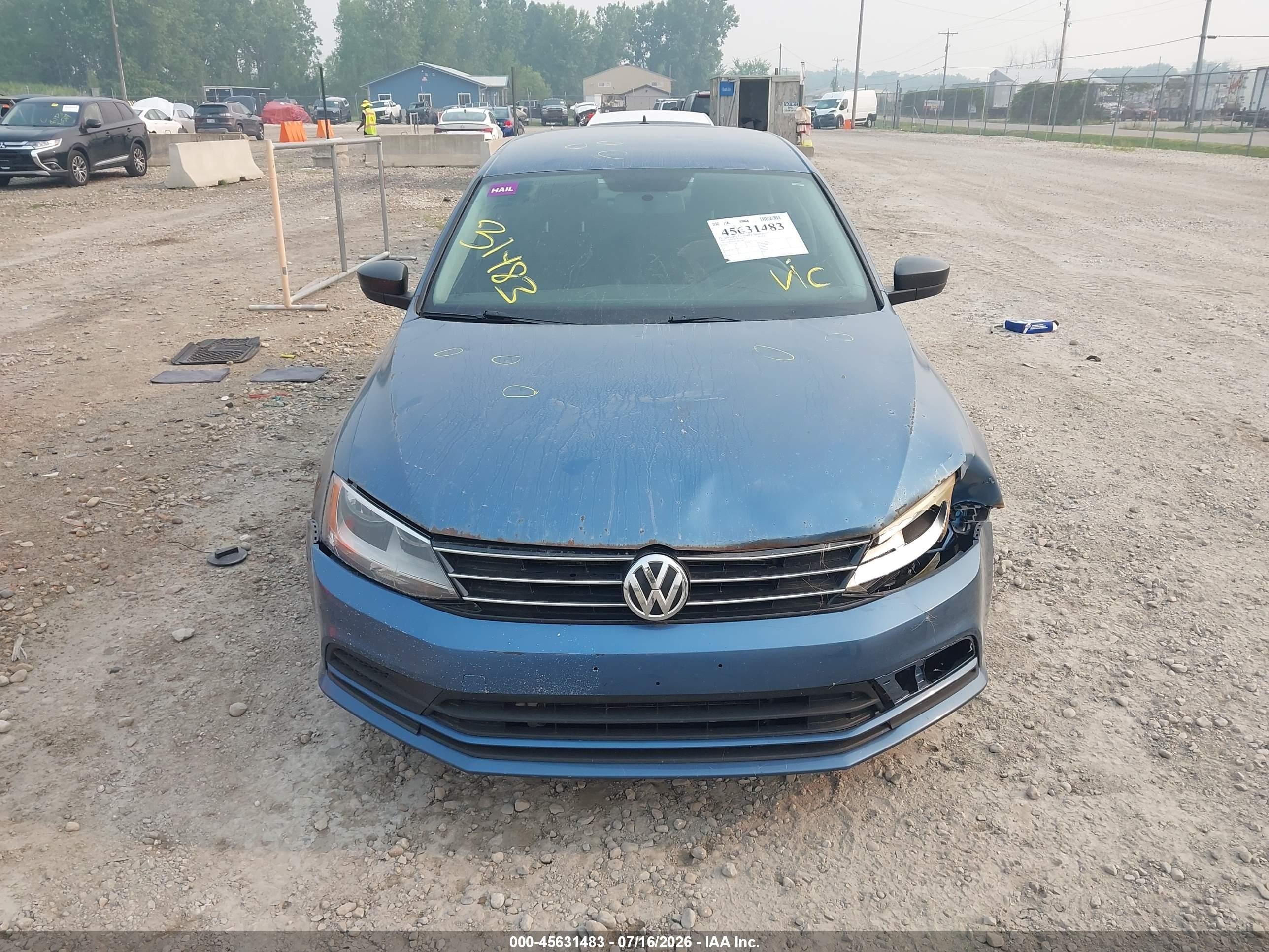 2016 Volkswagen Jetta 1.4t Se Blue vin: 3VWD67AJ2GM217702