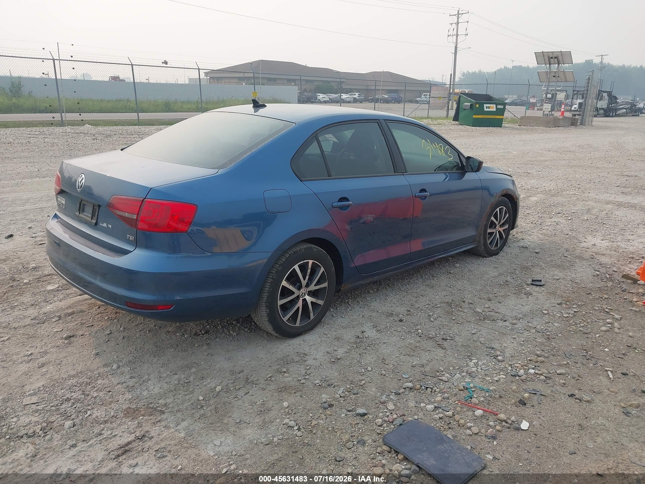 2016 Volkswagen Jetta 1.4t Se Blue vin: 3VWD67AJ2GM217702