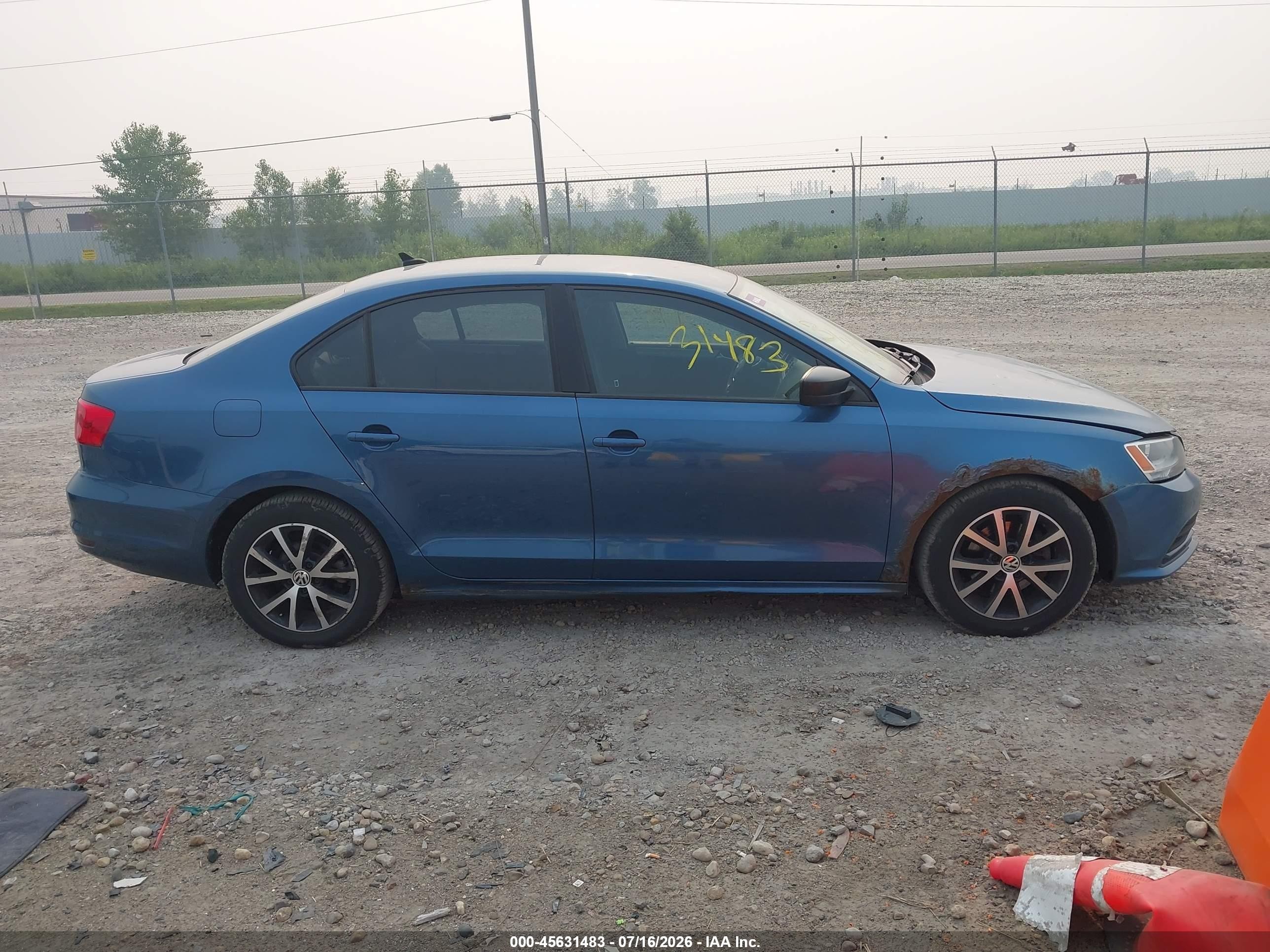 2016 Volkswagen Jetta 1.4t Se Blue vin: 3VWD67AJ2GM217702
