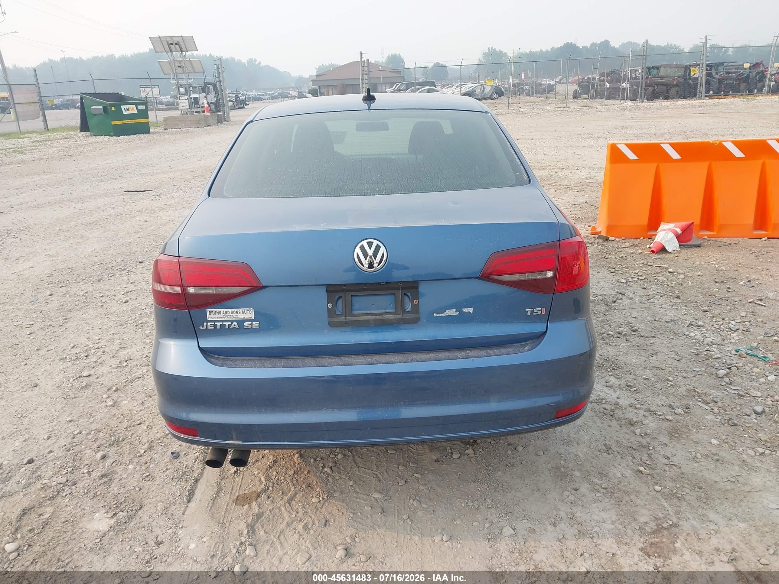 2016 Volkswagen Jetta 1.4t Se Blue vin: 3VWD67AJ2GM217702