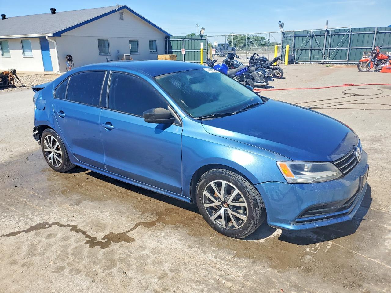 2016 Volkswagen Jetta Se Blue vin: 3VWD67AJ3GM237697