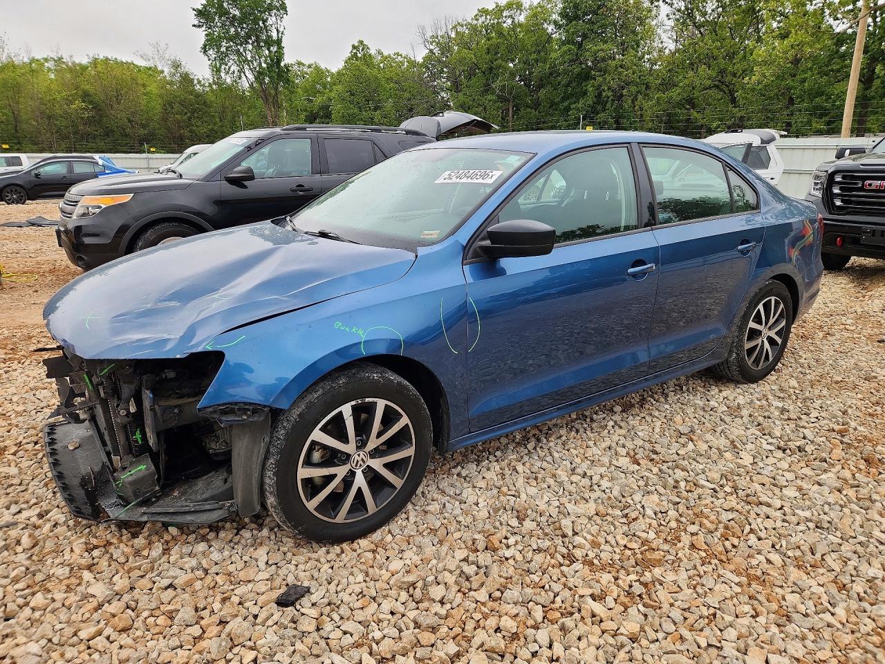 2016 Volkswagen Jetta Se Blue vin: 3VWD67AJ5GM237314