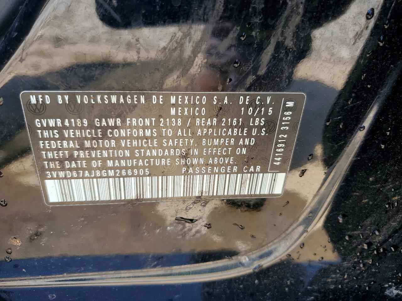 2016 Volkswagen Jetta Se Black vin: 3VWD67AJ8GM266905