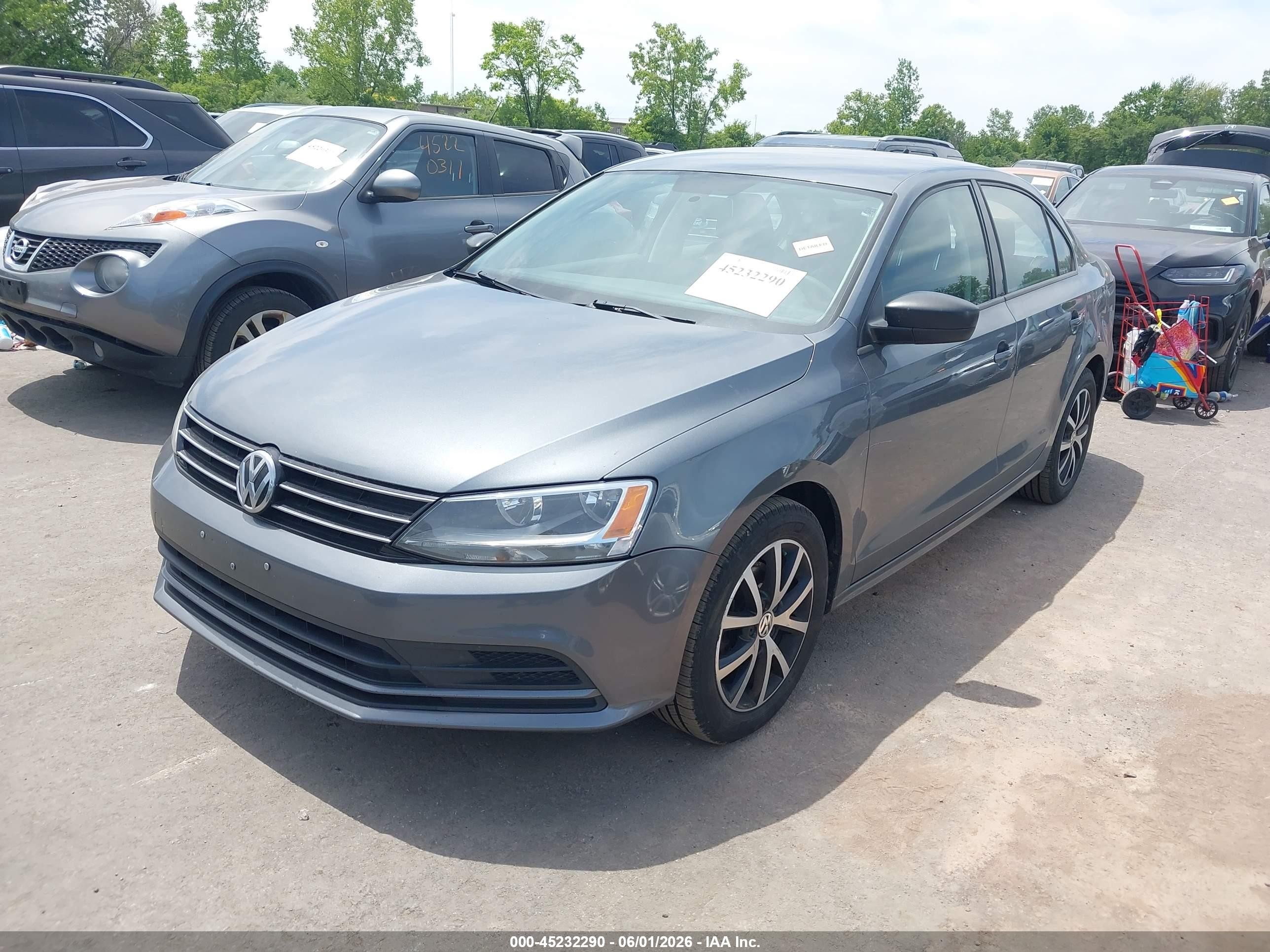2016 Volkswagen Jetta 1.4t Se Gray vin: 3VWD67AJXGM374037