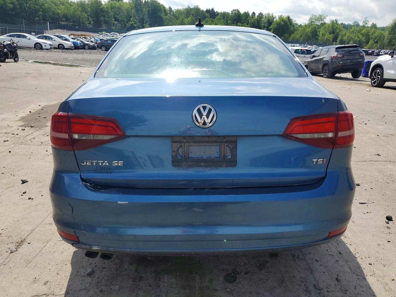 2016 Volkswagen Jetta Se Синий vin: 3VWD67AJXGM415489