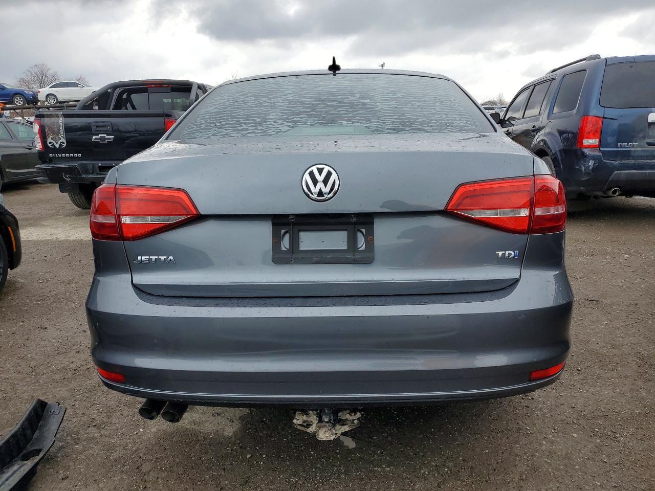 2015 Volkswagen Jetta Tdi Gray vin: 3VWDA7AJ2FM245769