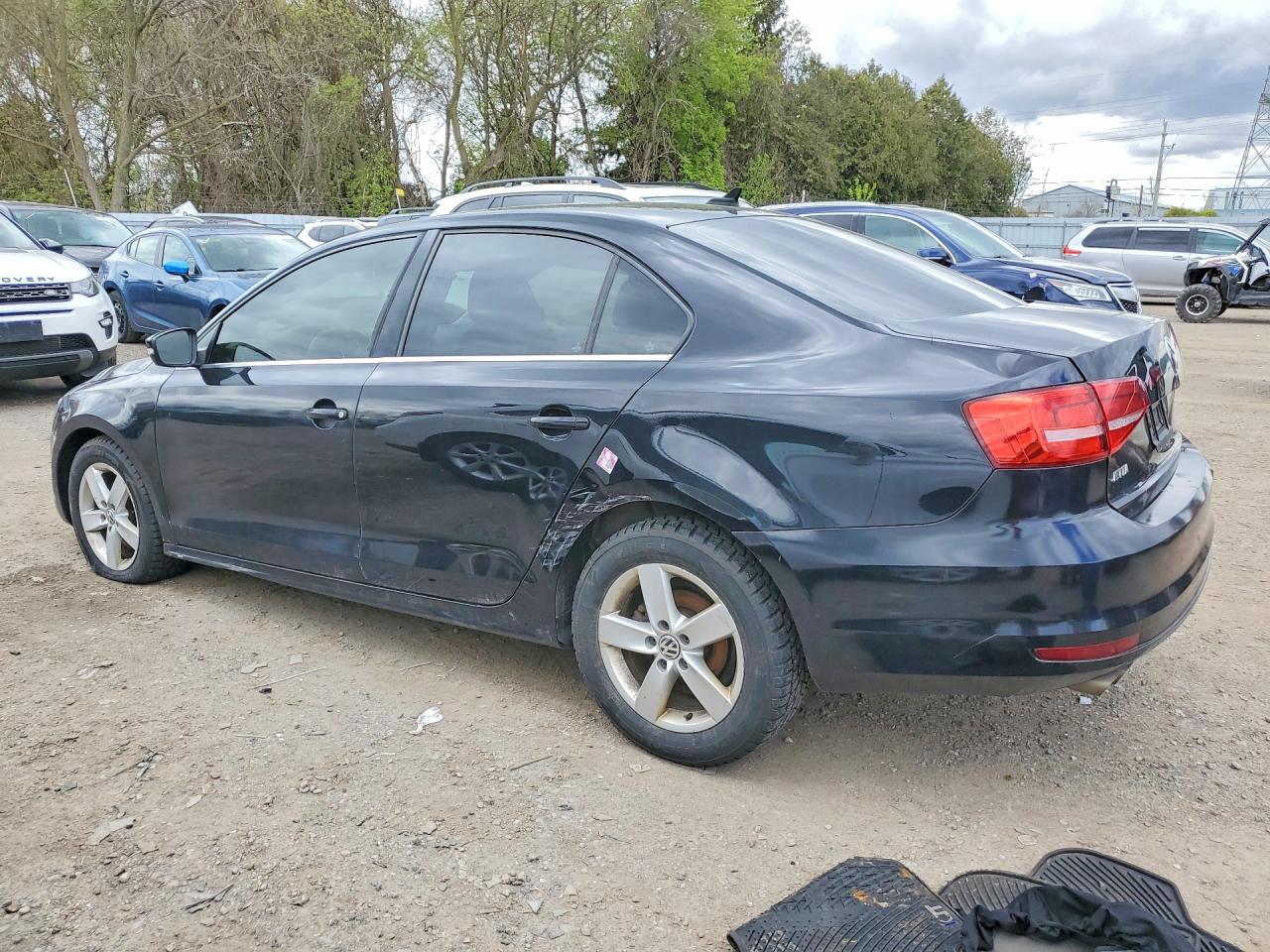 2015 Volkswagen Jetta Tdi Black vin: 3VWDA7AJXFM262285