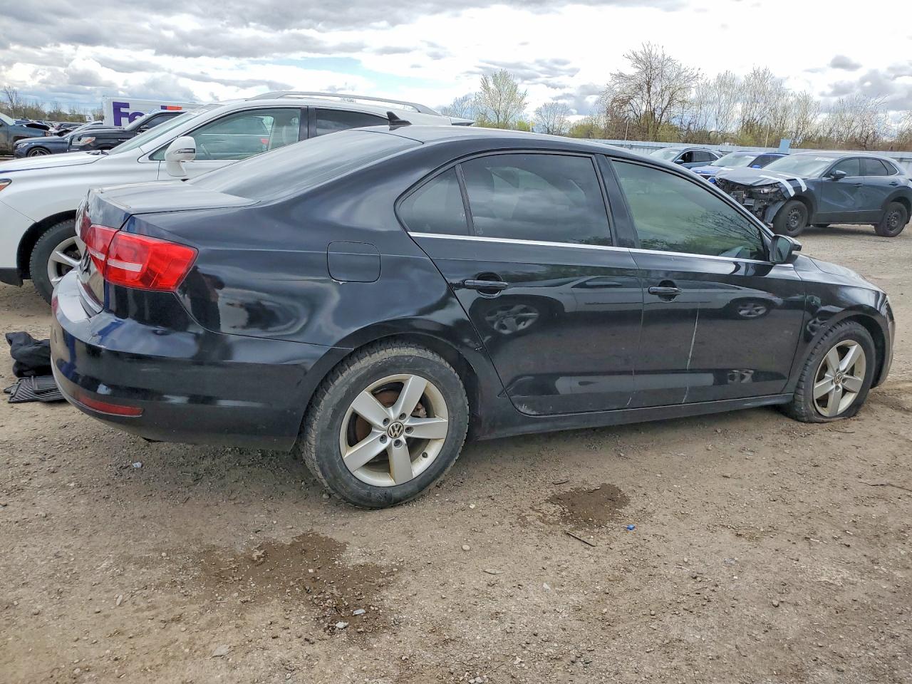 2015 Volkswagen Jetta Tdi Black vin: 3VWDA7AJXFM262285