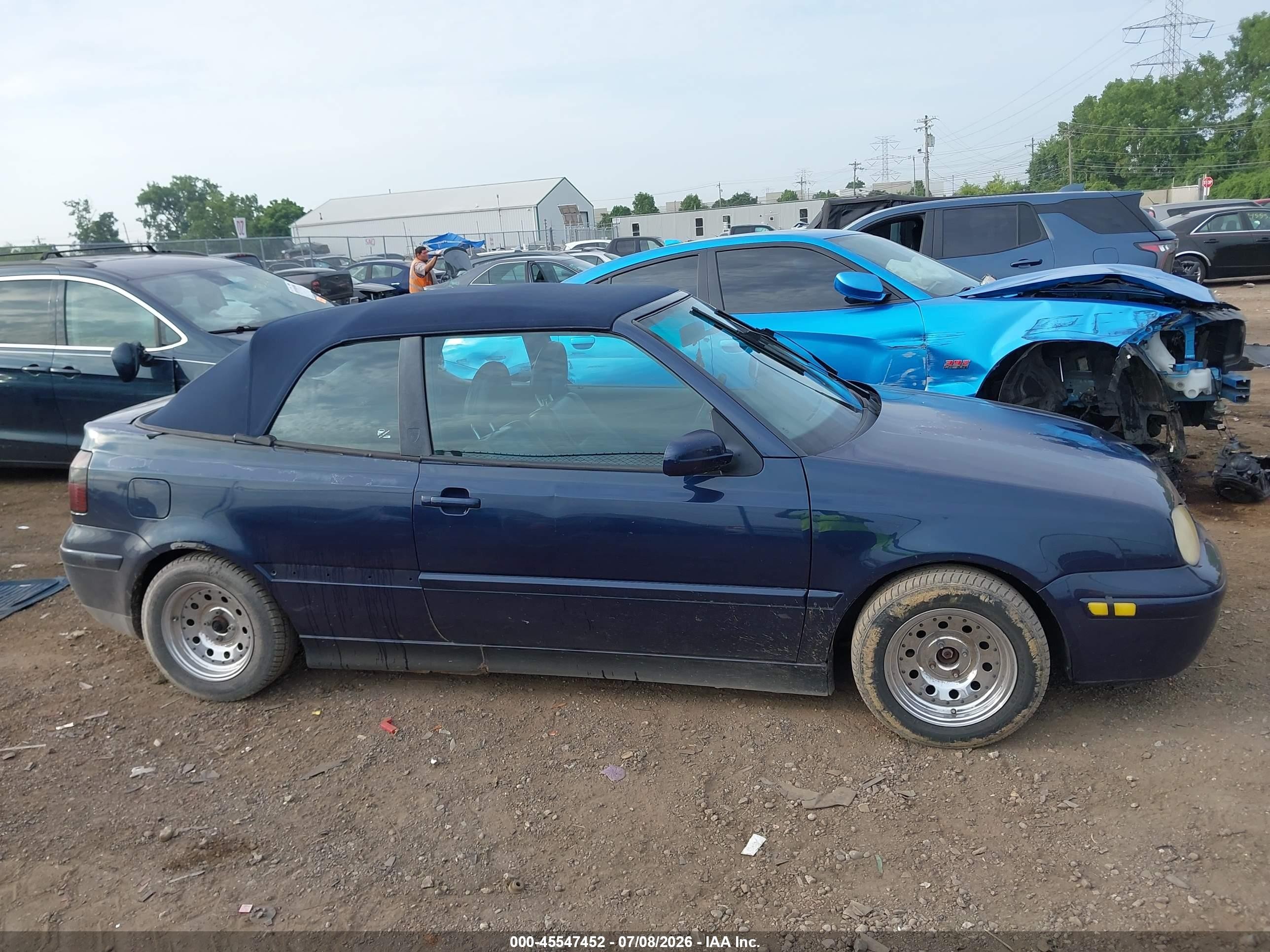 1999 Volkswagen Cabrio Gls Dark Blue vin: 3VWDB61E3XM812695