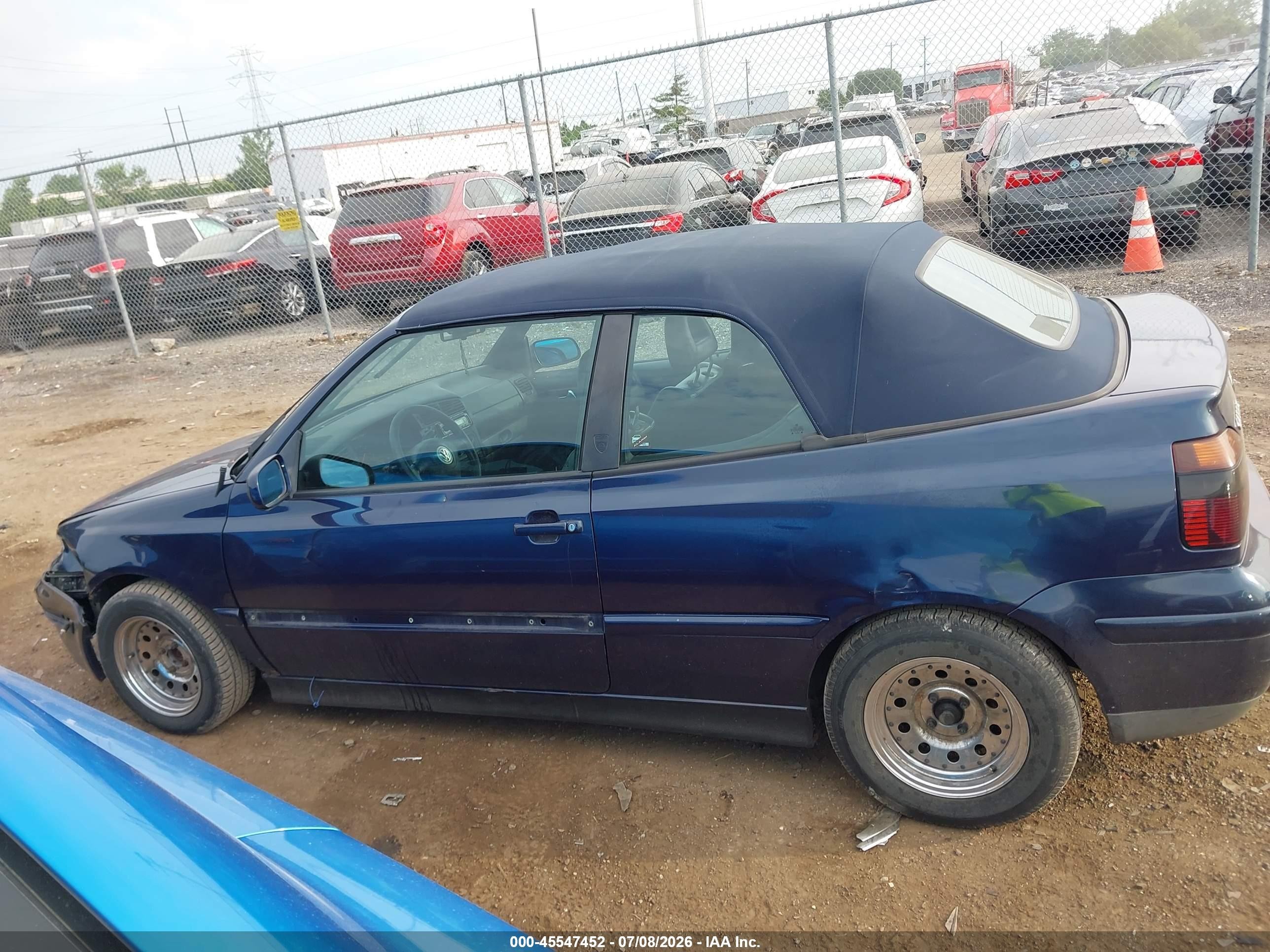 1999 Volkswagen Cabrio Gls Dark Blue vin: 3VWDB61E3XM812695