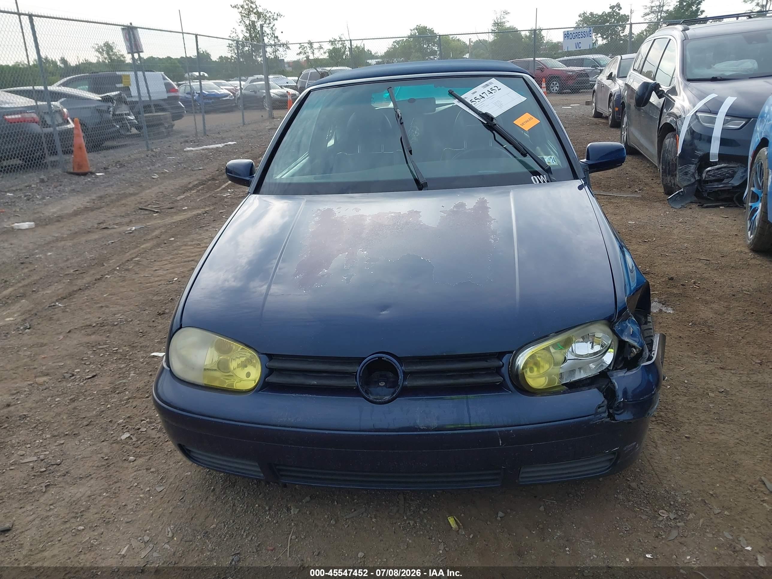 1999 Volkswagen Cabrio Gls Dark Blue vin: 3VWDB61E3XM812695