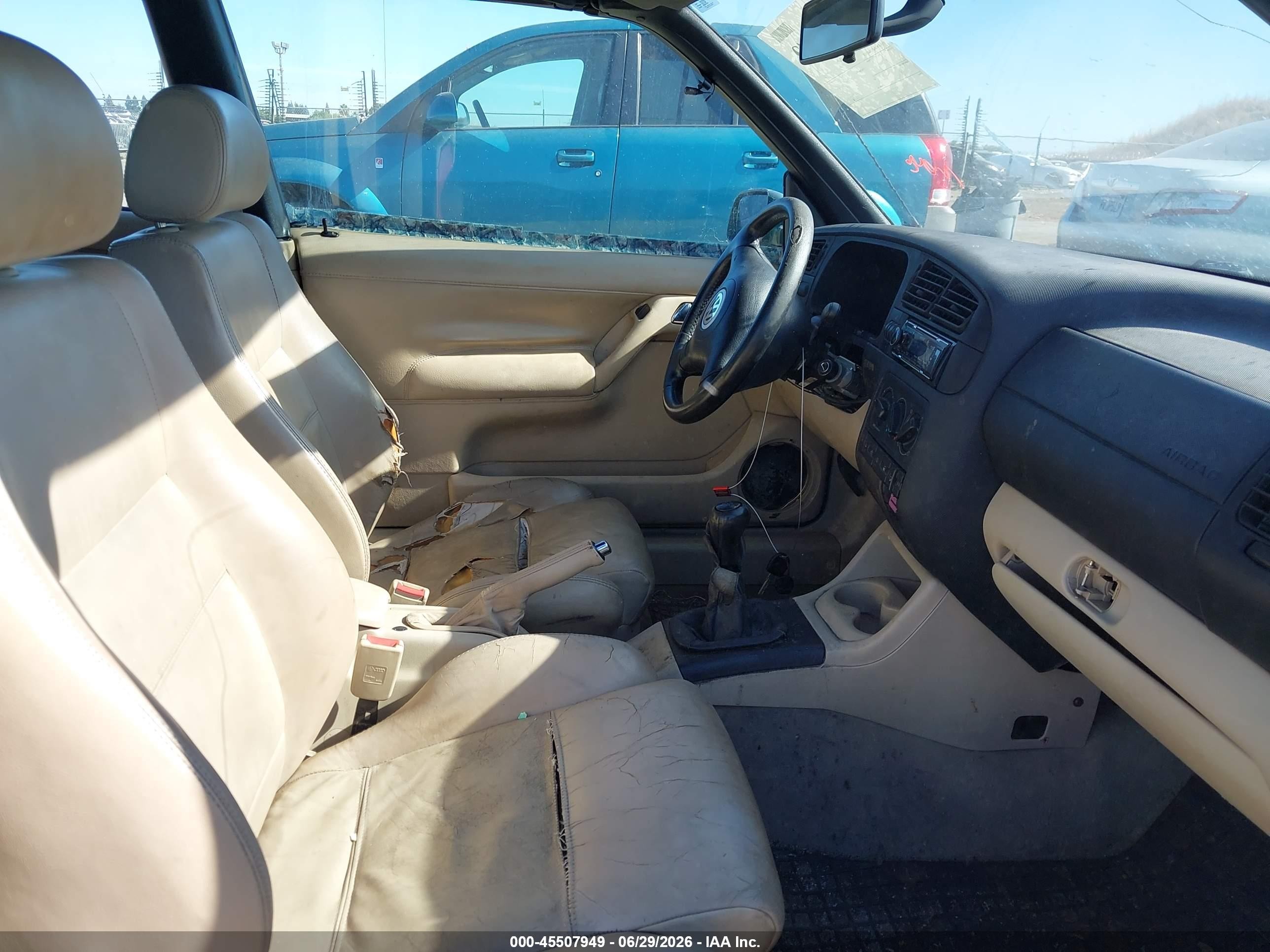 1999 Volkswagen Cabrio Gls Зеленый vin: 3VWDB61E5XM811824