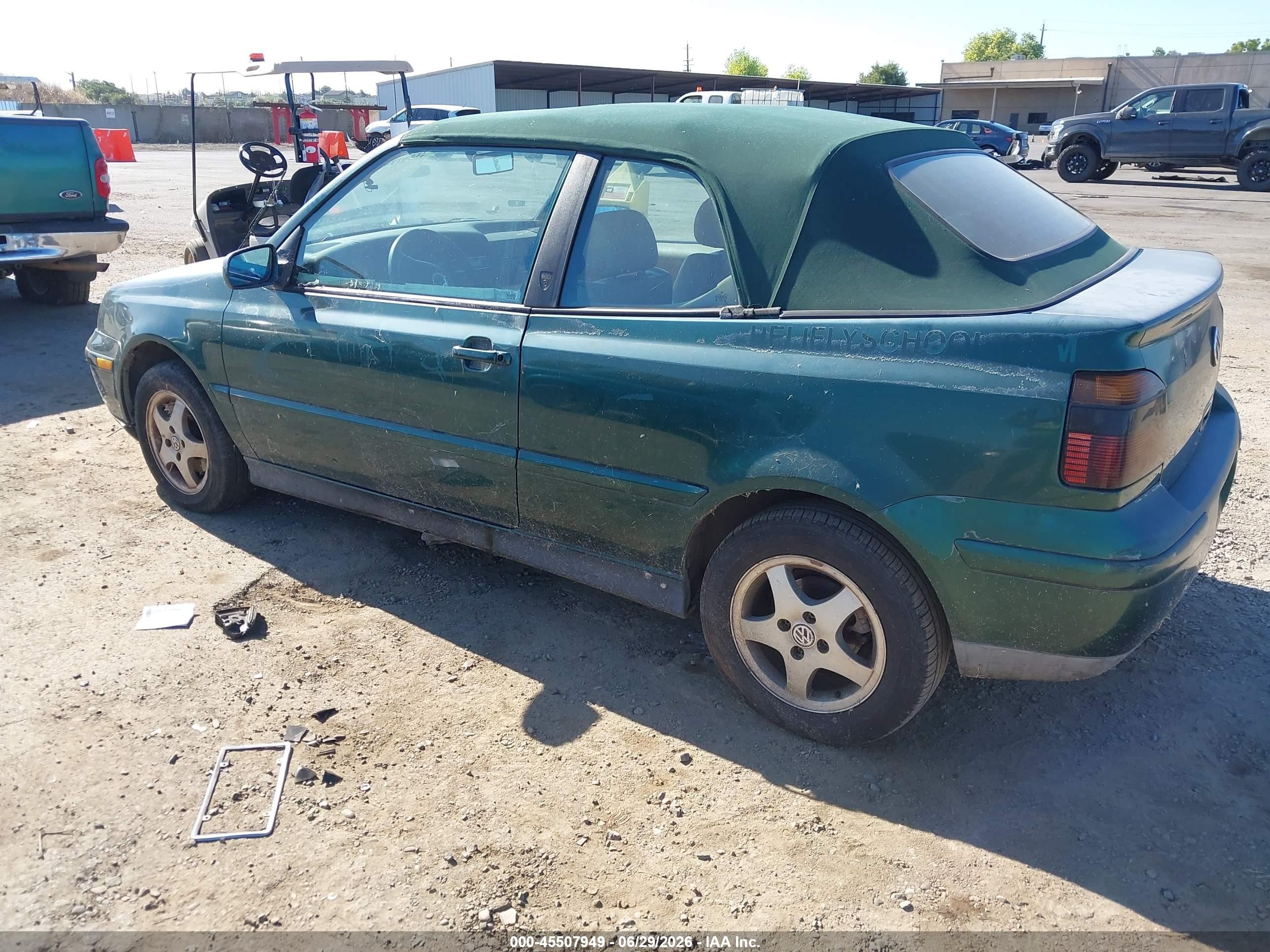 1999 Volkswagen Cabrio Gls Зеленый vin: 3VWDB61E5XM811824