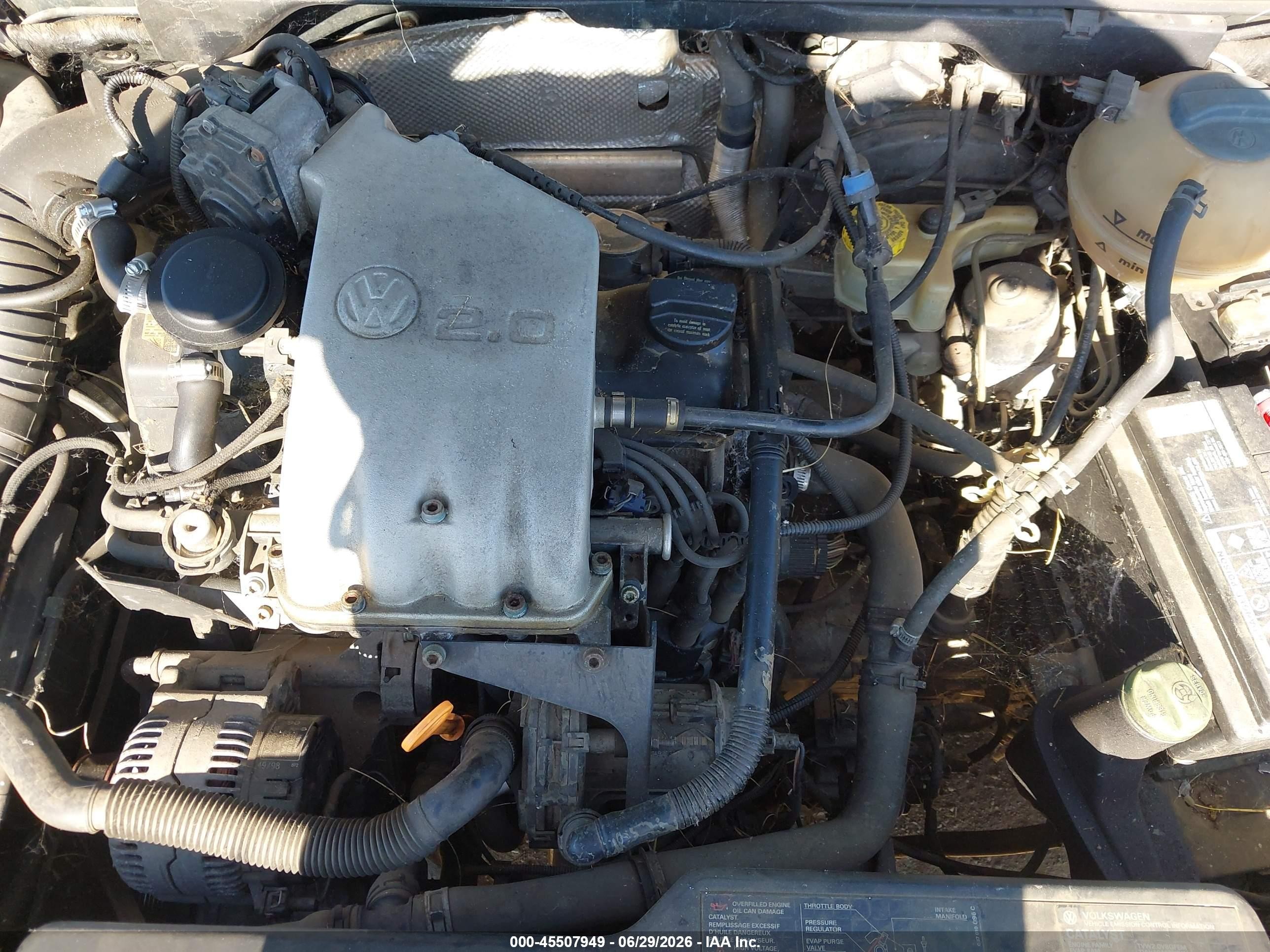 1999 Volkswagen Cabrio Gls Зеленый vin: 3VWDB61E5XM811824