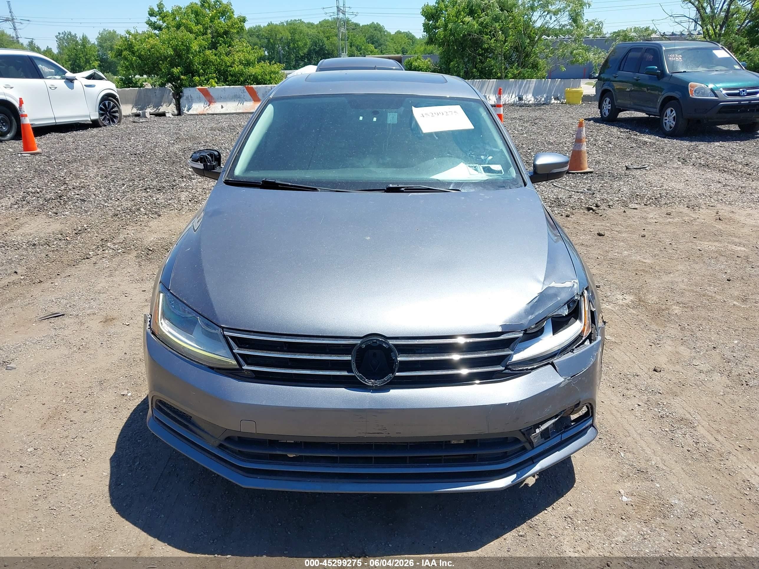 2017 Volkswagen Jetta 1.4t Se Серый vin: 3VWDB7AJ2HM408534