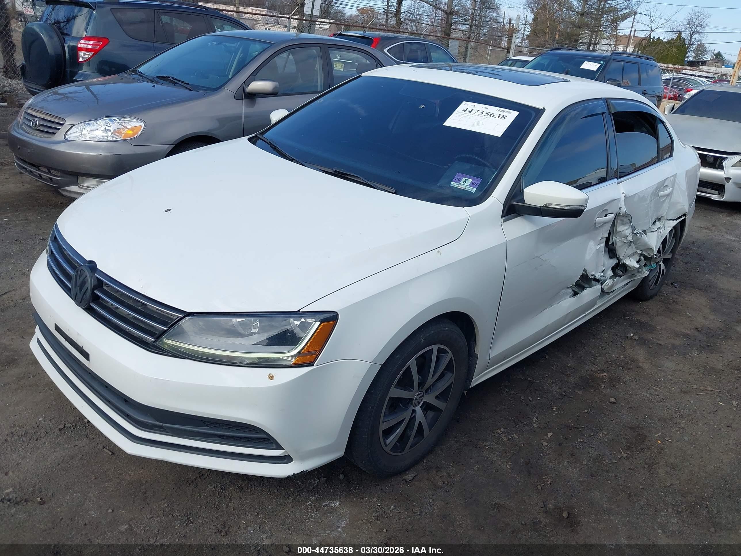 2017 Volkswagen Jetta 1.4t Se White vin: 3VWDB7AJ3HM359781
