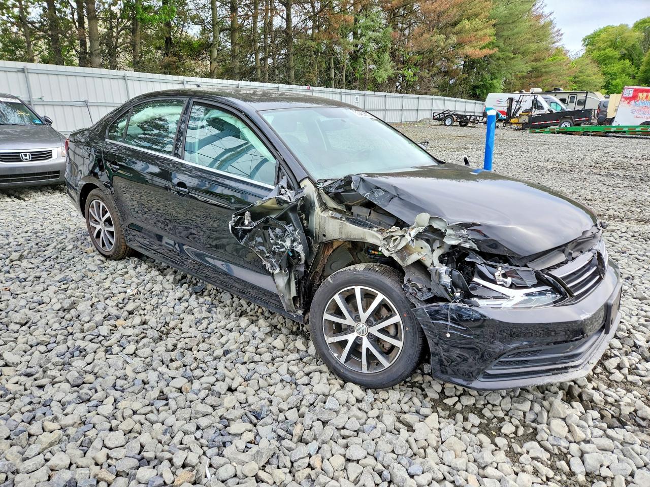 2017 Volkswagen Jetta Se Black vin: 3VWDB7AJ4HM304689