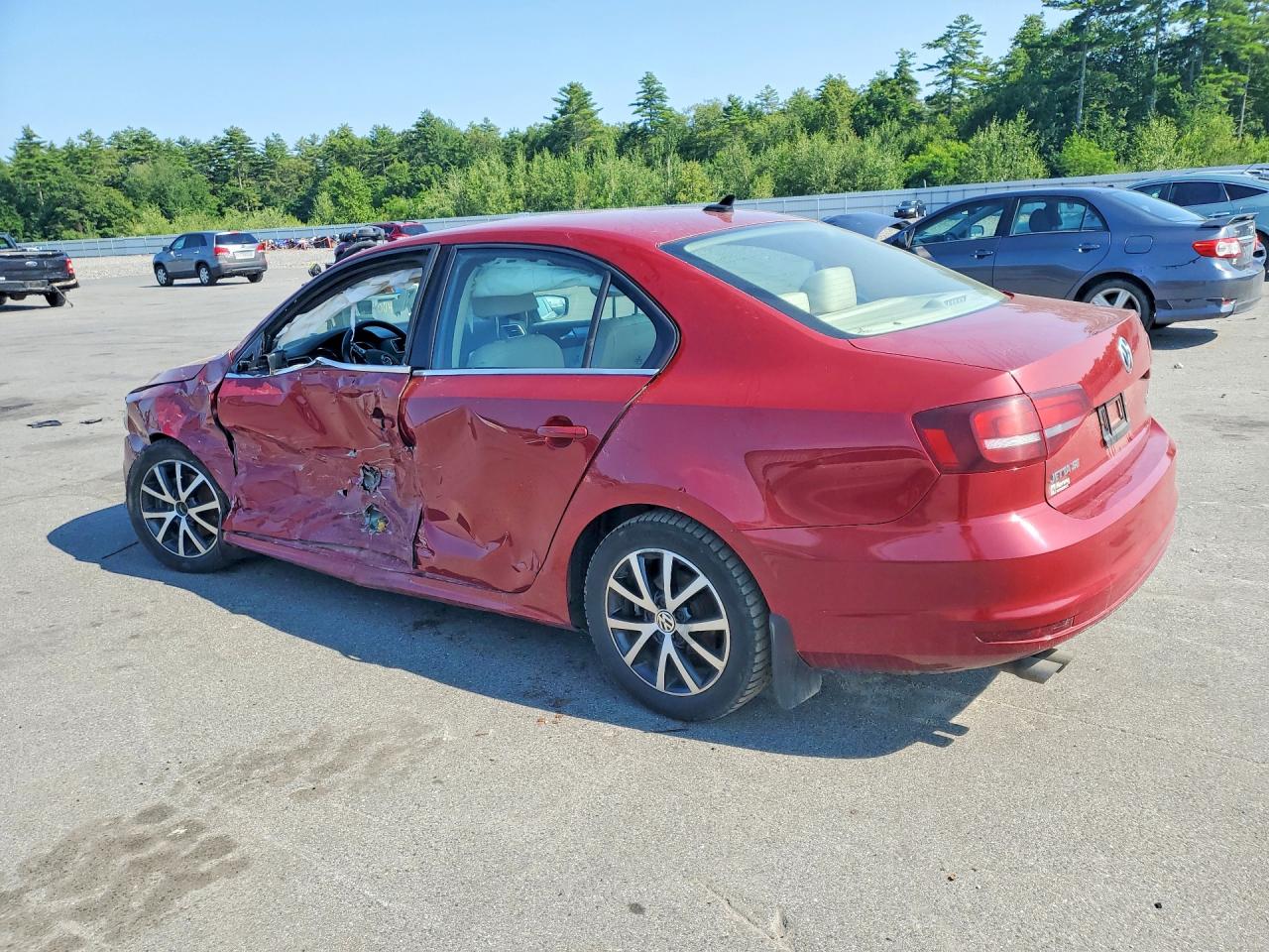 2017 Volkswagen Jetta Se Red vin: 3VWDB7AJ6HM206666